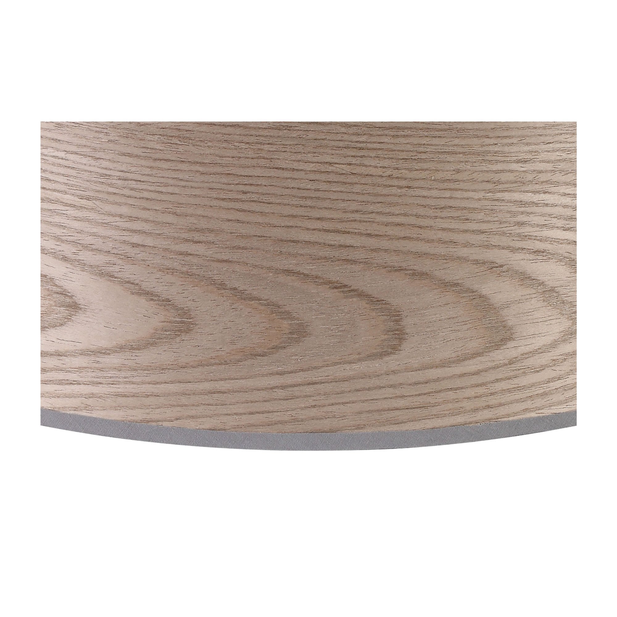 Fabula Buckhurst Round 395 x 180mm Wood Effect Shade - Grey Oak & White Laminate - Shade Only