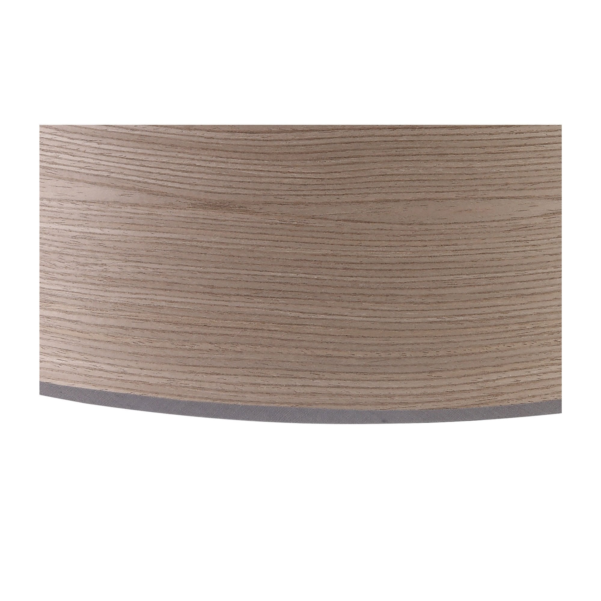 Fabula Buckhurst Round 600 x 210mm Wood Effect Shade - Grey Oak & White Laminate - Shade Only