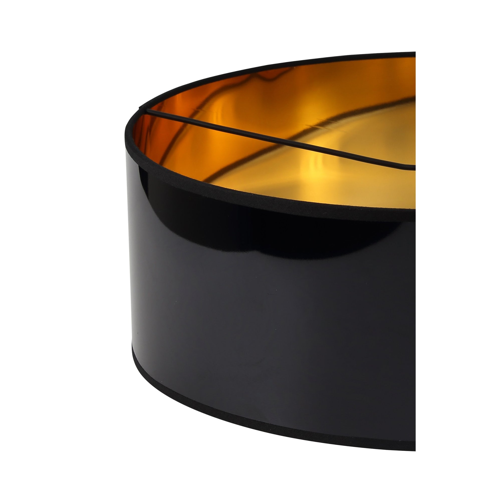 Fabula Buckhurst Round 450 x 150mm Shade - Gold & Black - Shade Only