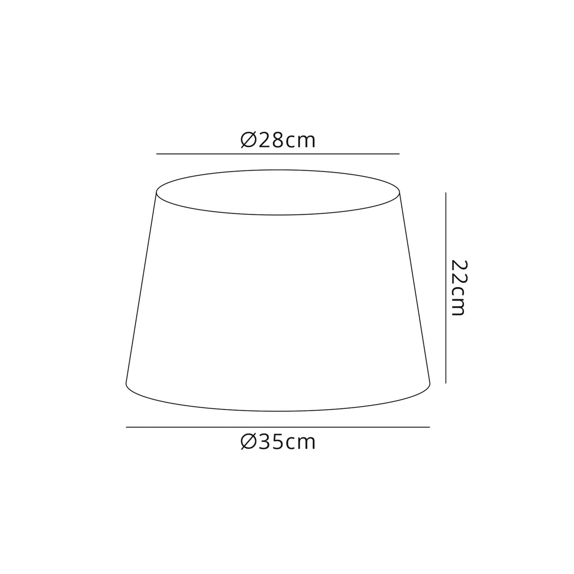 Fabula Buckhurst Round 280/350 x 220mm Fabric Shade - Charcoal Grey & White Laminate - Shade Only