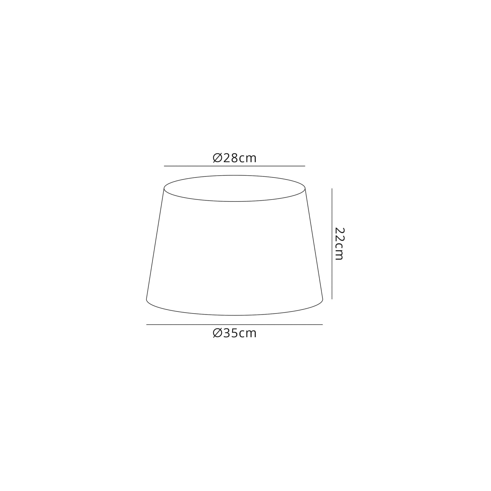 Fabula Buckhurst Round 280/350 x 220mm Fabric Shade - Multi & White Laminate - Shade Only