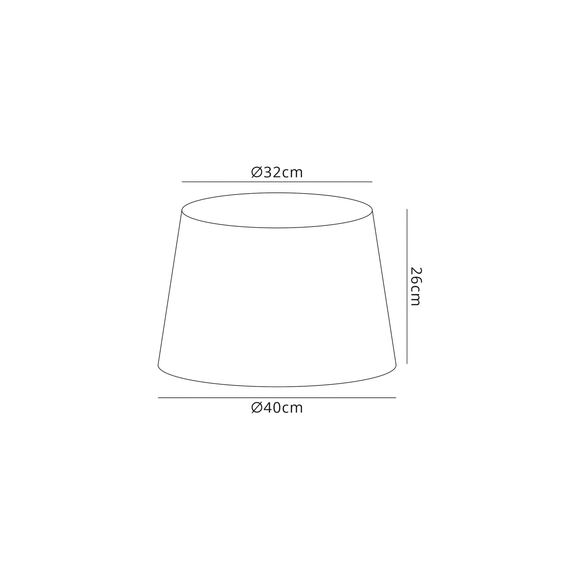 Fabula Buckhurst Round 320/400 x 260mm Fabric Shade - Multi & White Laminate - Shade Only