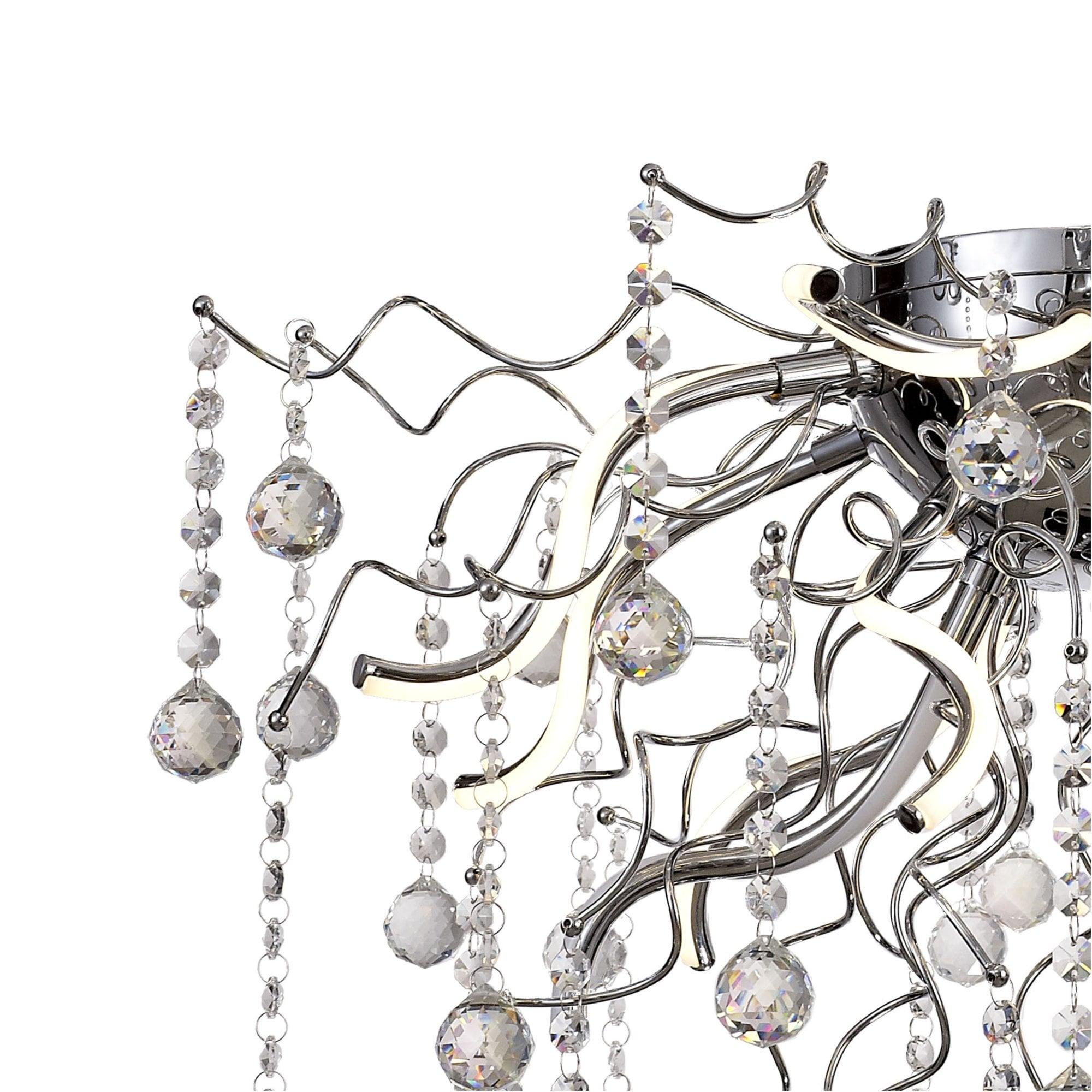 Fabula Alderton Dimmable 12 Light LED Flush Light - Polished Chrome