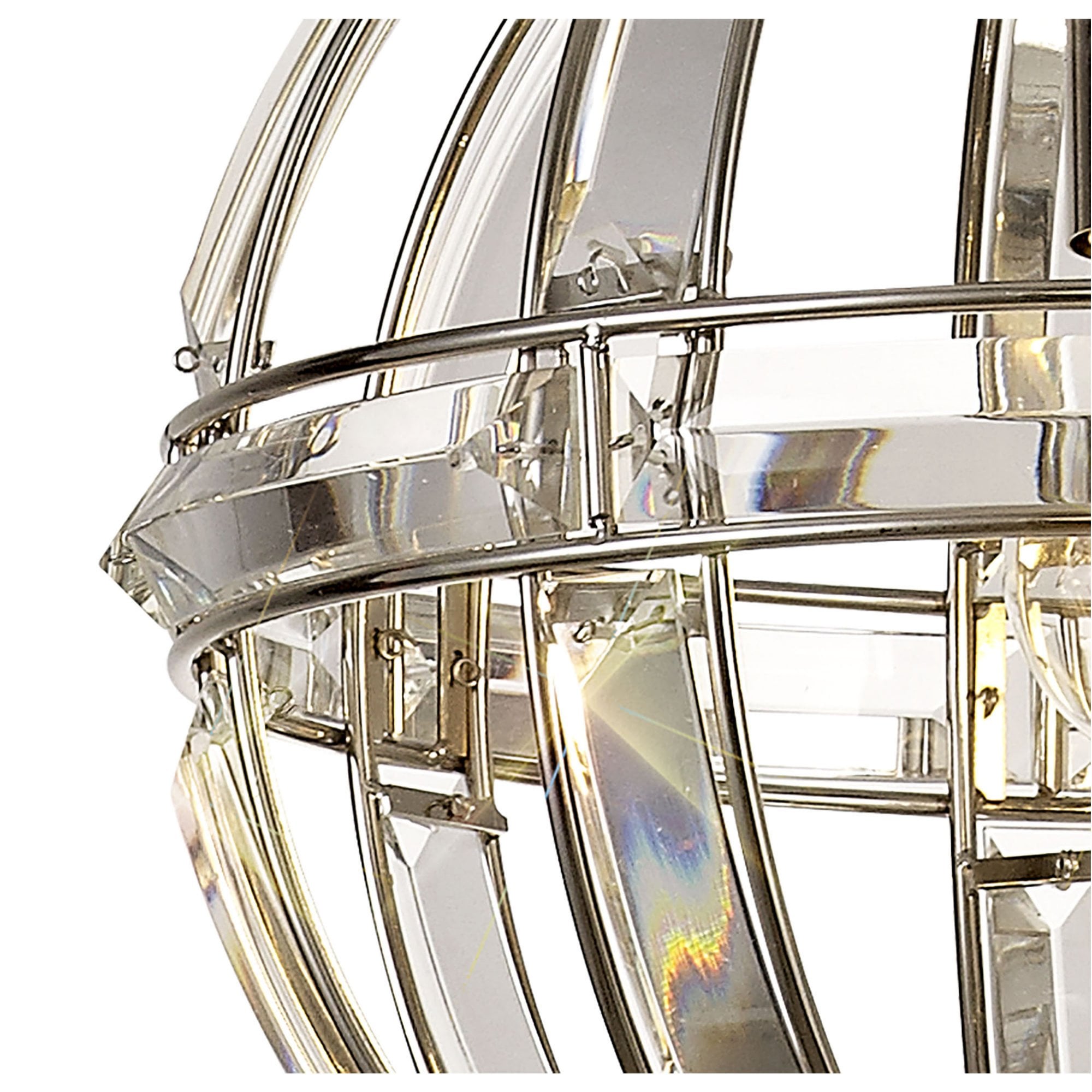 Fabula Woodford Small Single Round Pendant - Polished Nickel