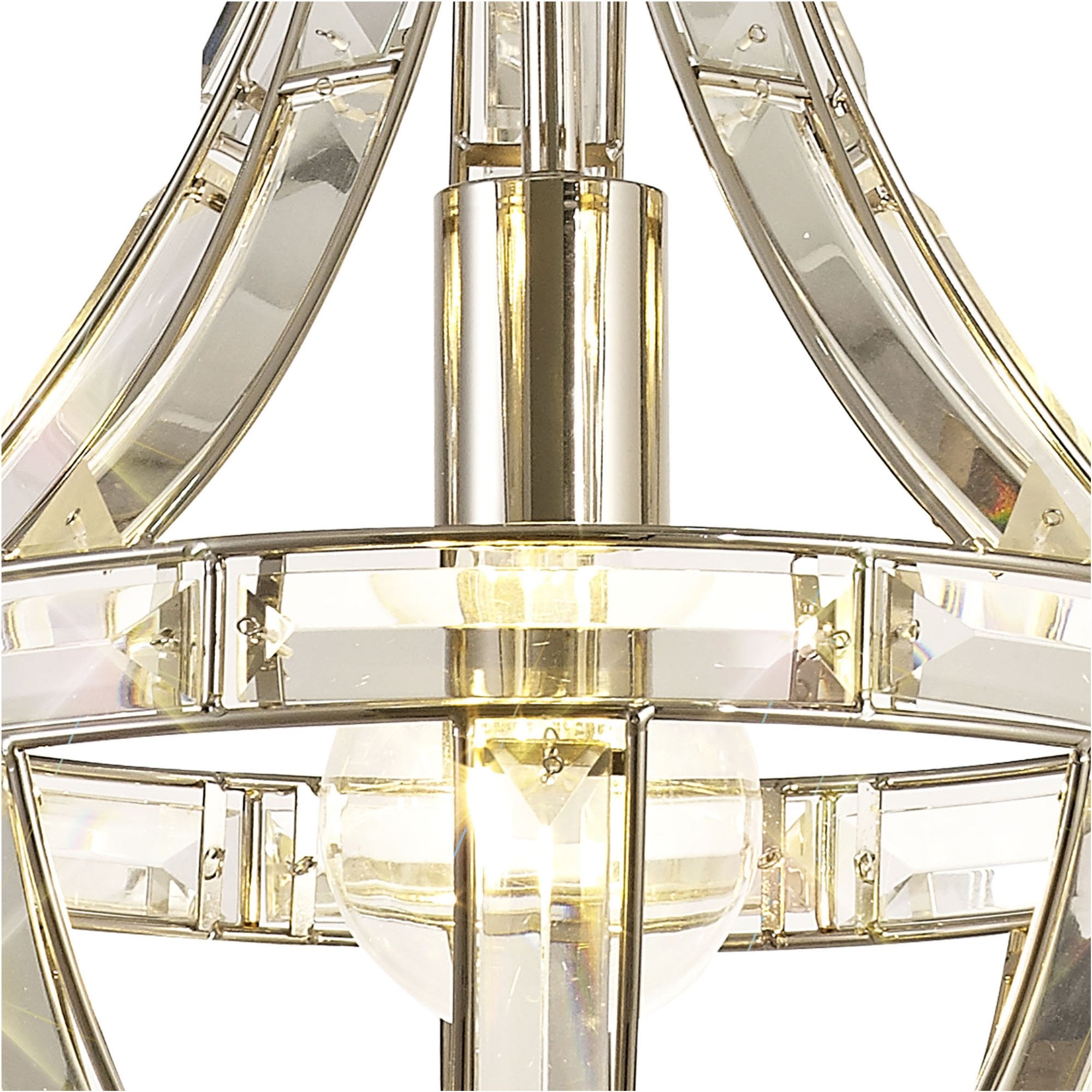 Fabula Woodford Single Teardrop Pendant - Polished Nickel