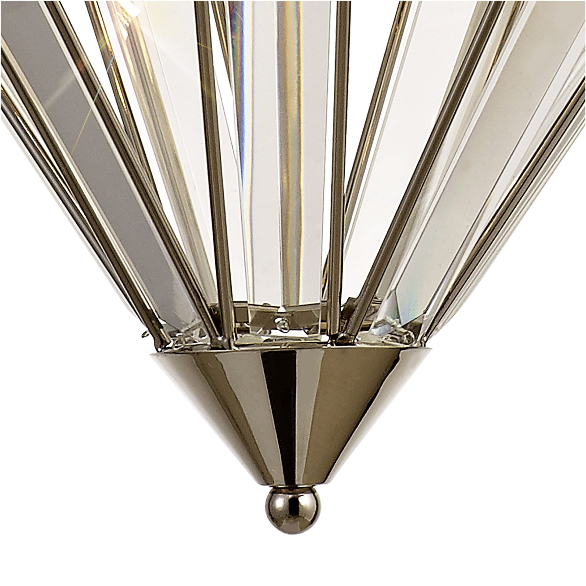 Fabula Woodford 3 Light Diamond Pendant - Polished Nickel