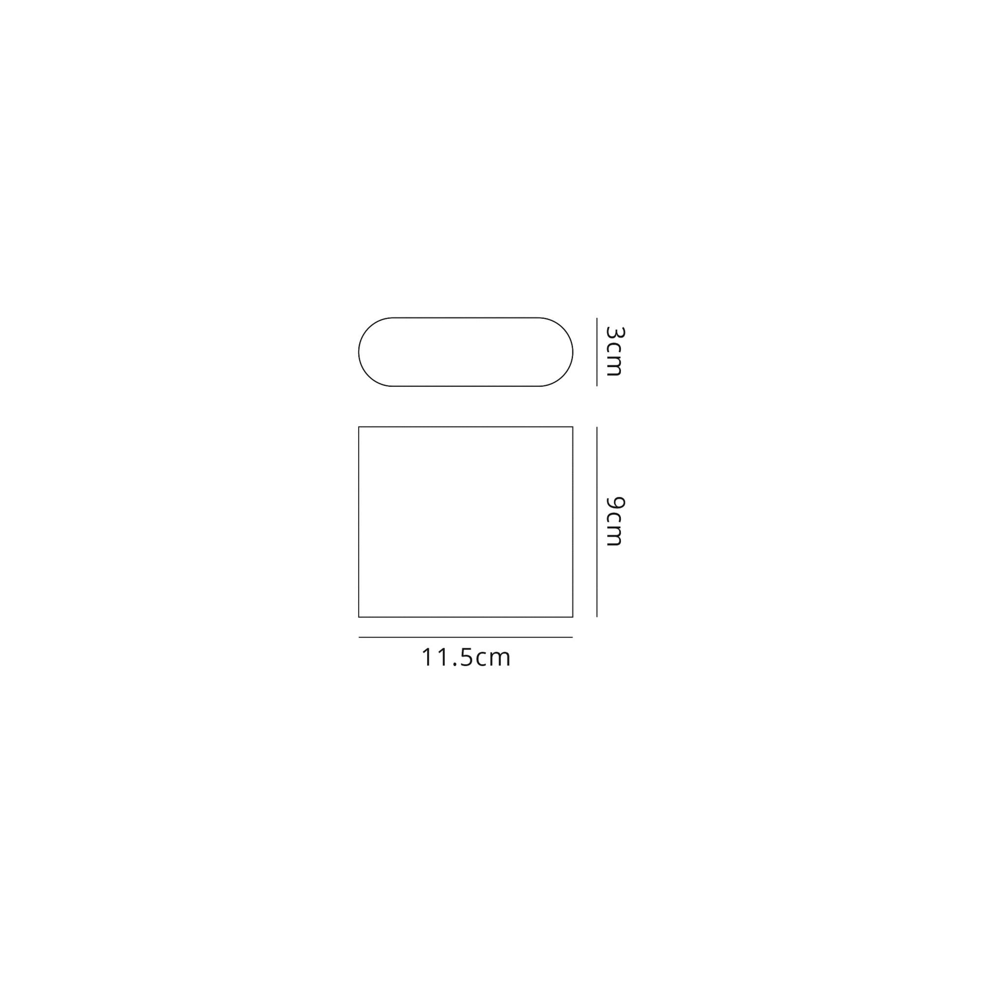 Fabula Danbury 3W LED Up & Down Wall Lamp - Black Silver - IP54