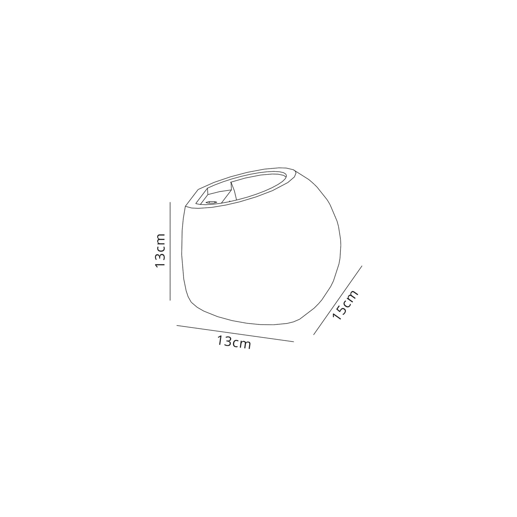 Fabula Theydon Round Ball Up & Down Wall Lamp - White Paintable Gypsum