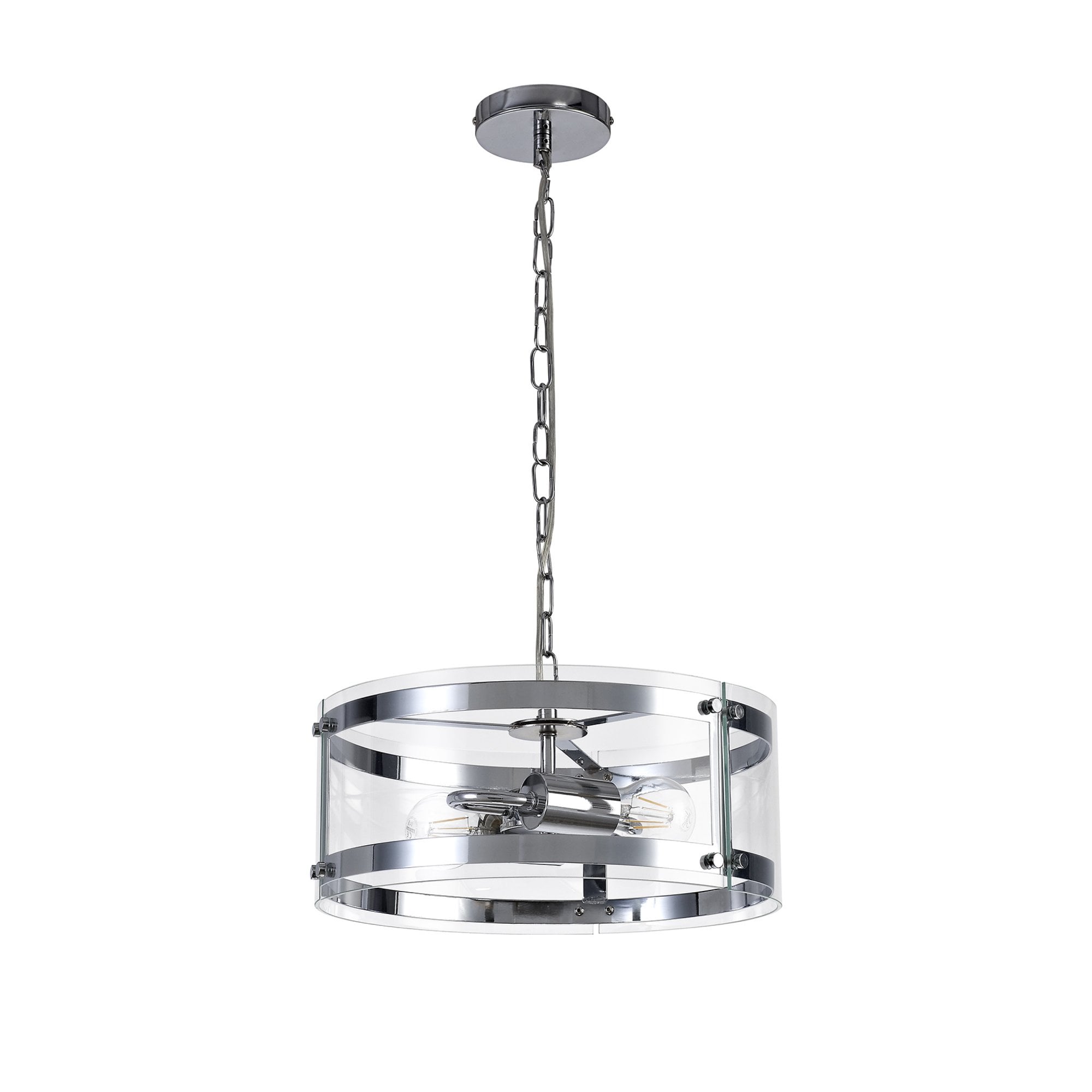 Fabula Regents 2 Light Pendant - Polished Chrome