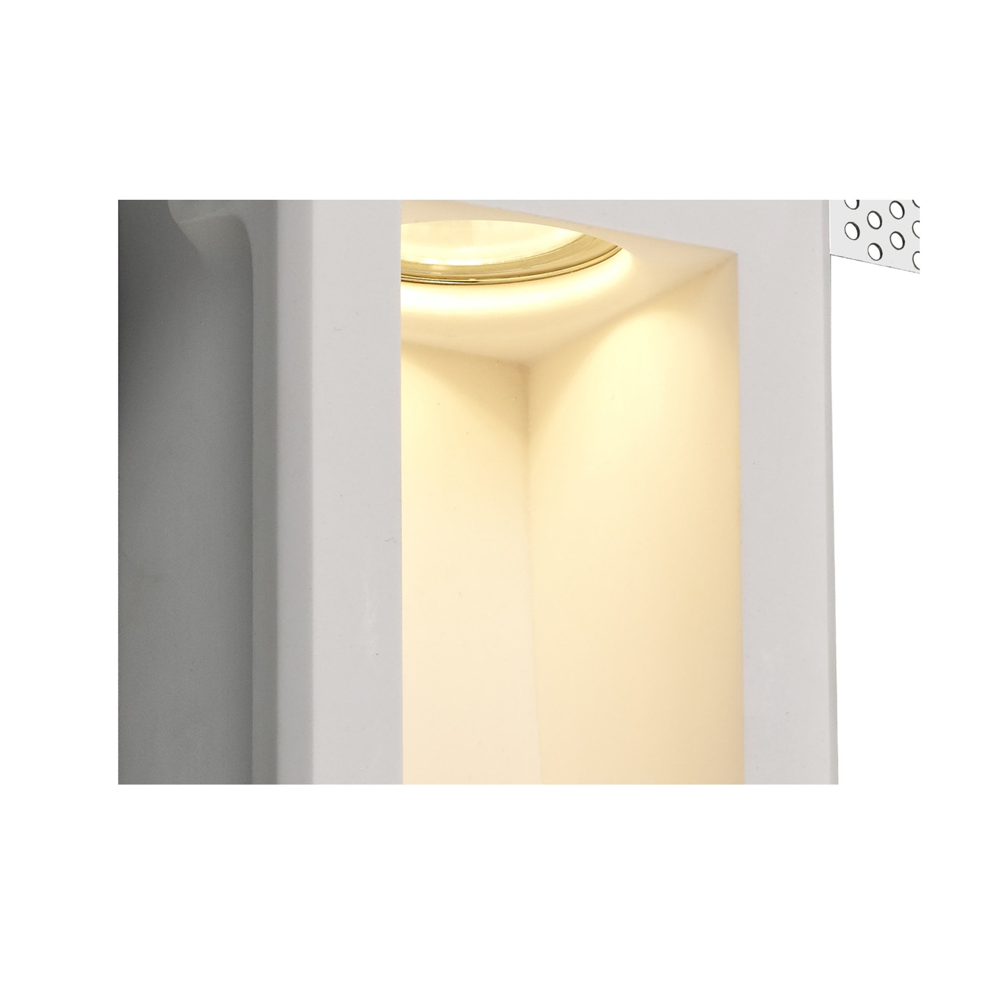Fabula Theydon Medium Recessed Wall Lamp - White Paintable Gypsum