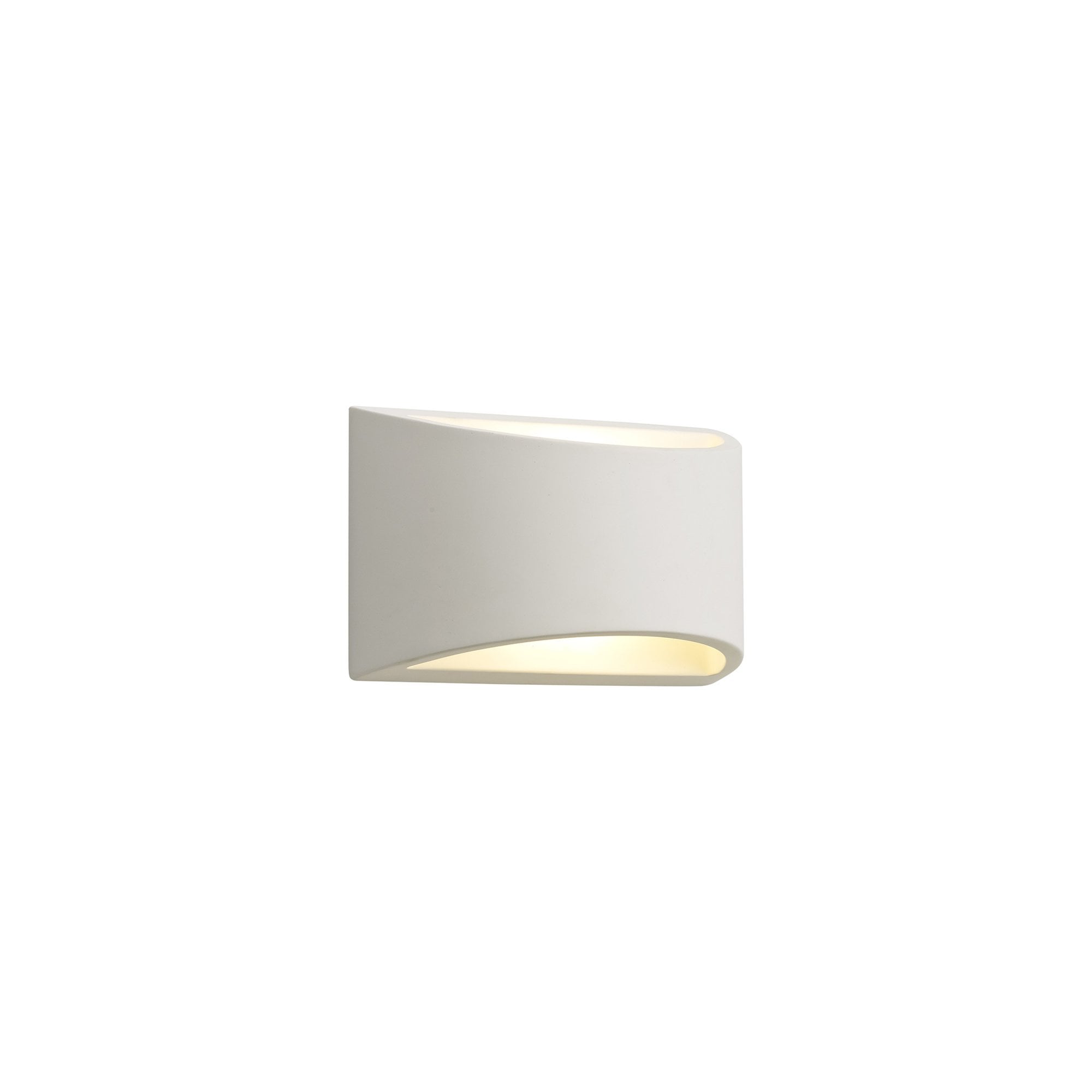 Fabula Theydon Rectangular Wall Lamp - White Paintable Gypsum