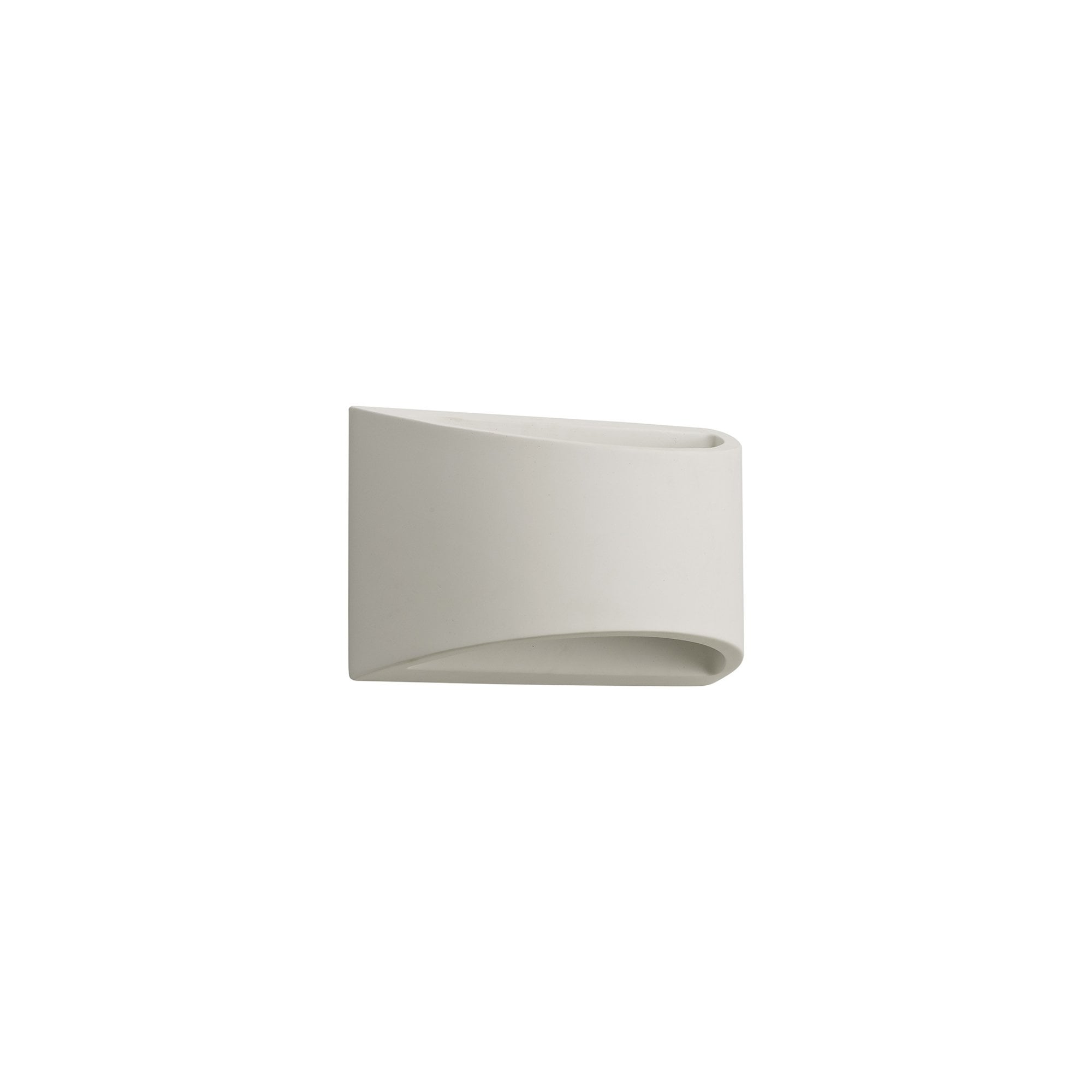 Fabula Theydon Rectangular Wall Lamp - White Paintable Gypsum