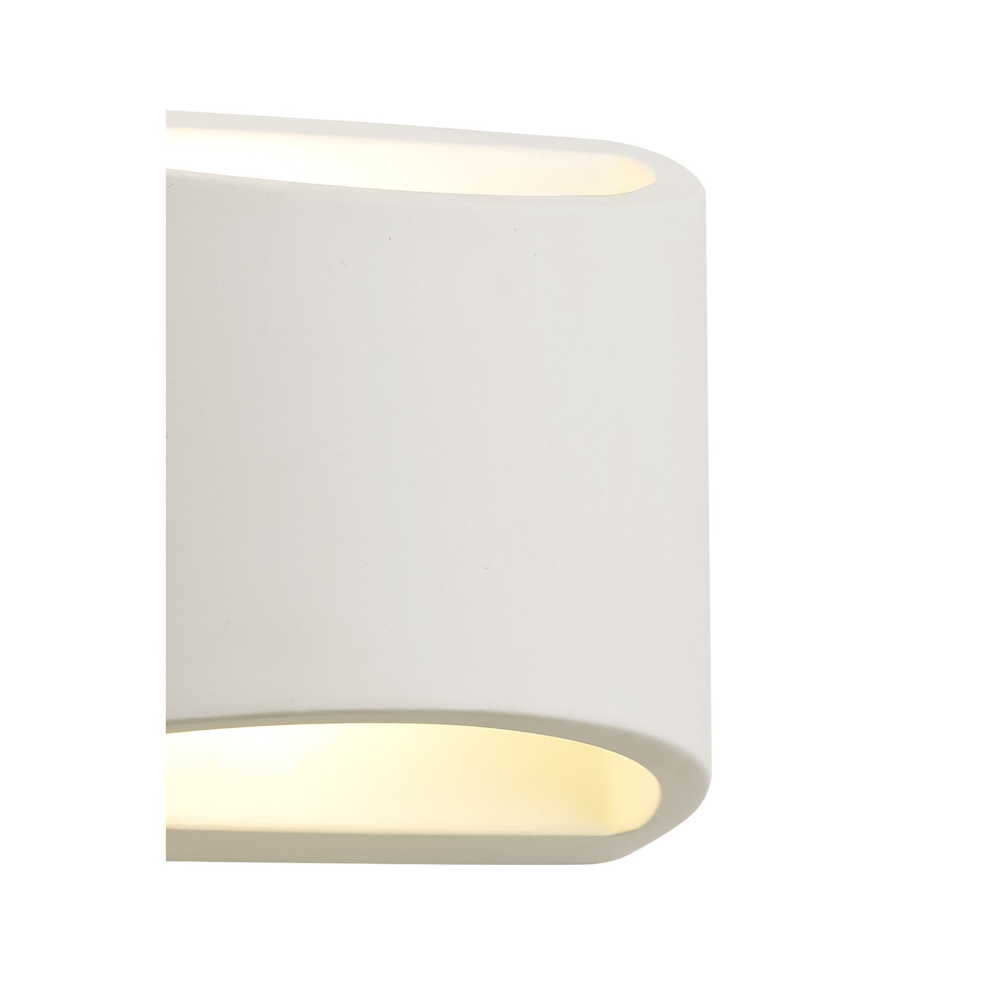 Fabula Theydon Rectangular Wall Lamp - White Paintable Gypsum