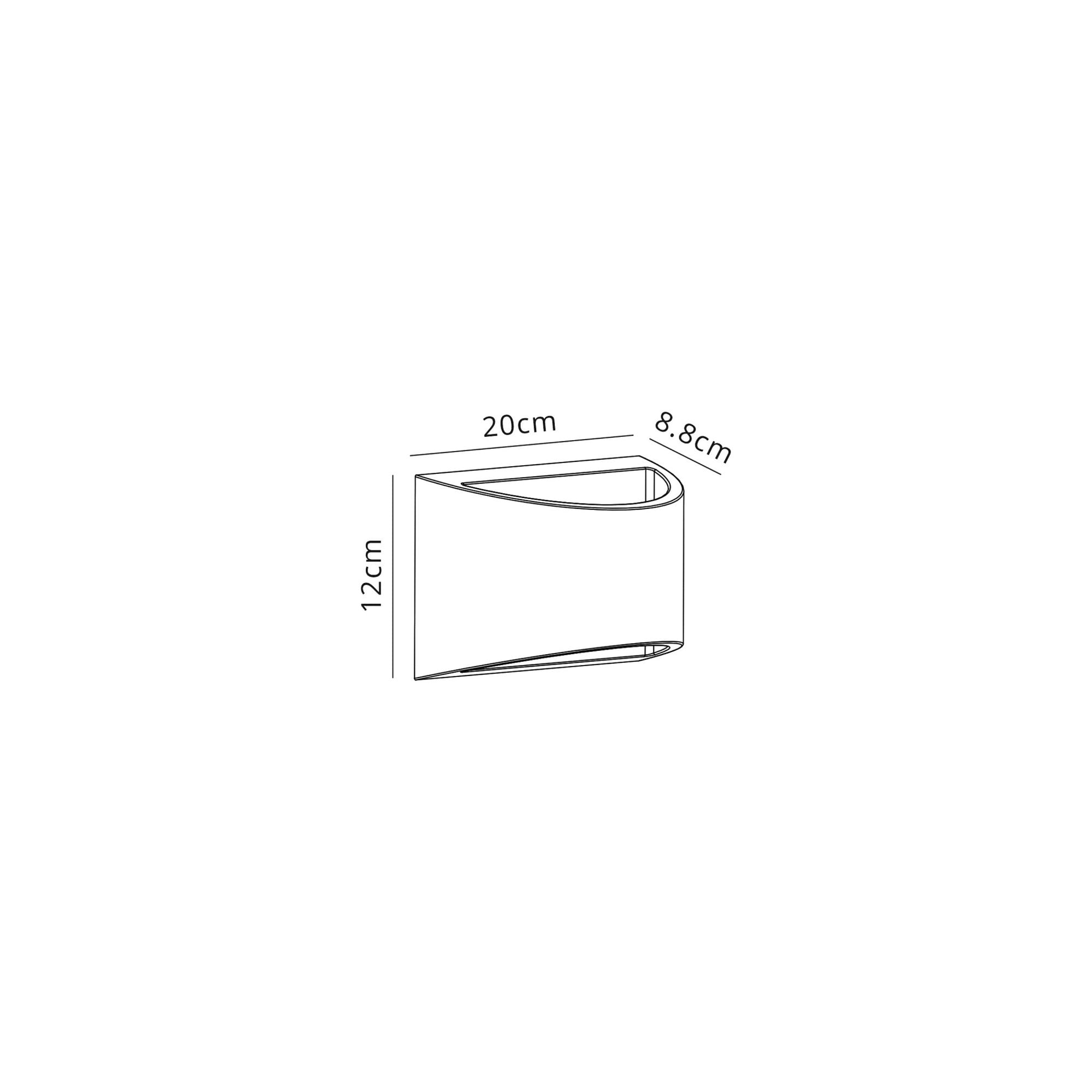 Fabula Theydon Rectangular Wall Lamp - White Paintable Gypsum