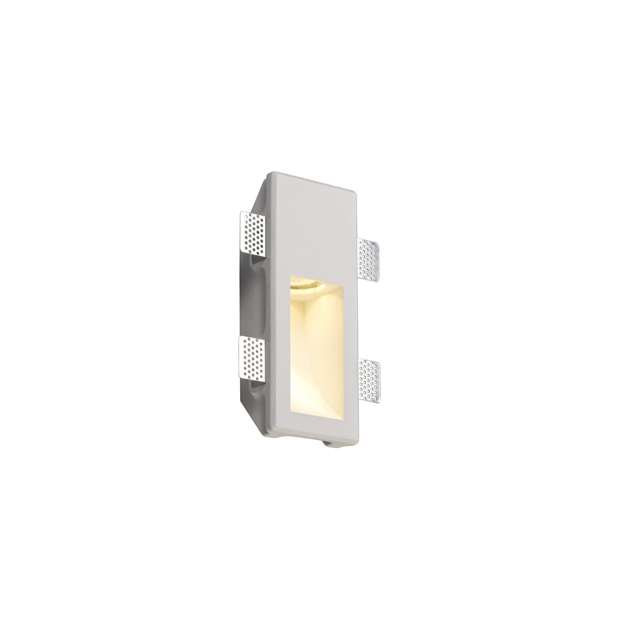 Fabula Theydon Small Recessed Wall Lamp - White Paintable Gypsum