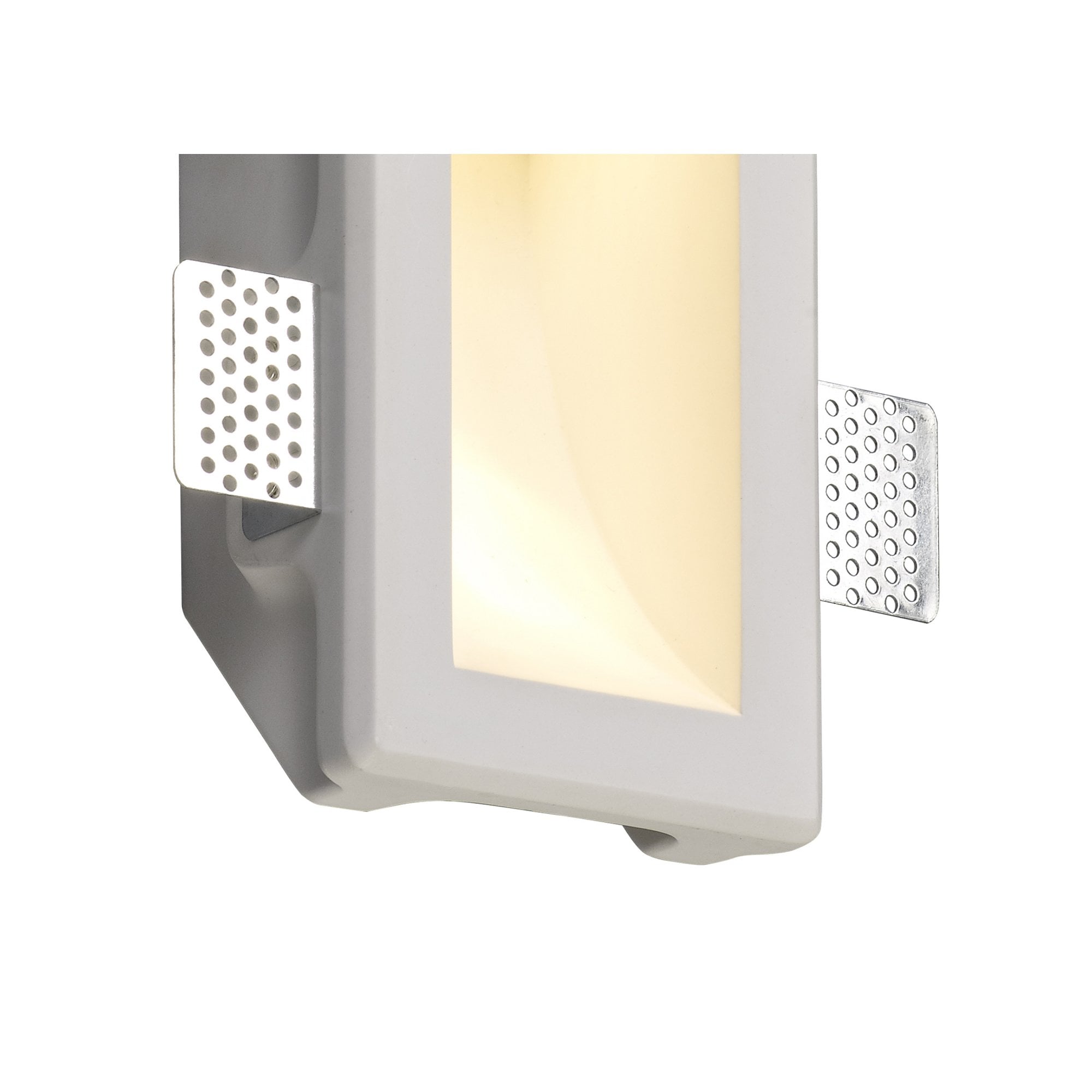 Fabula Theydon Small Recessed Wall Lamp - White Paintable Gypsum