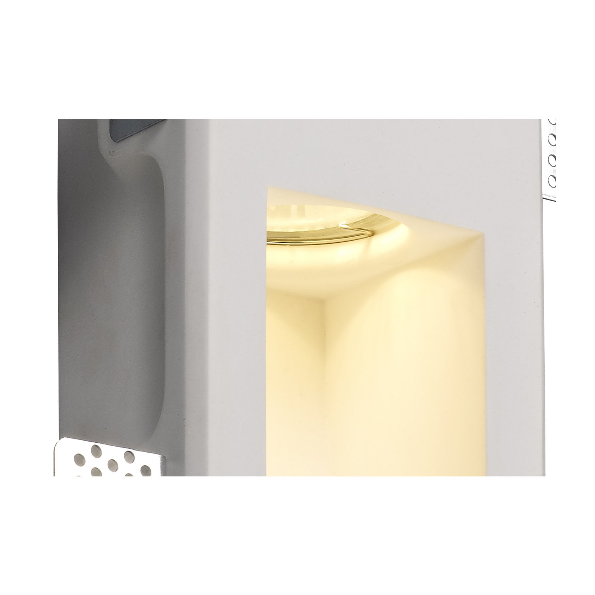 Fabula Theydon Small Recessed Wall Lamp - White Paintable Gypsum