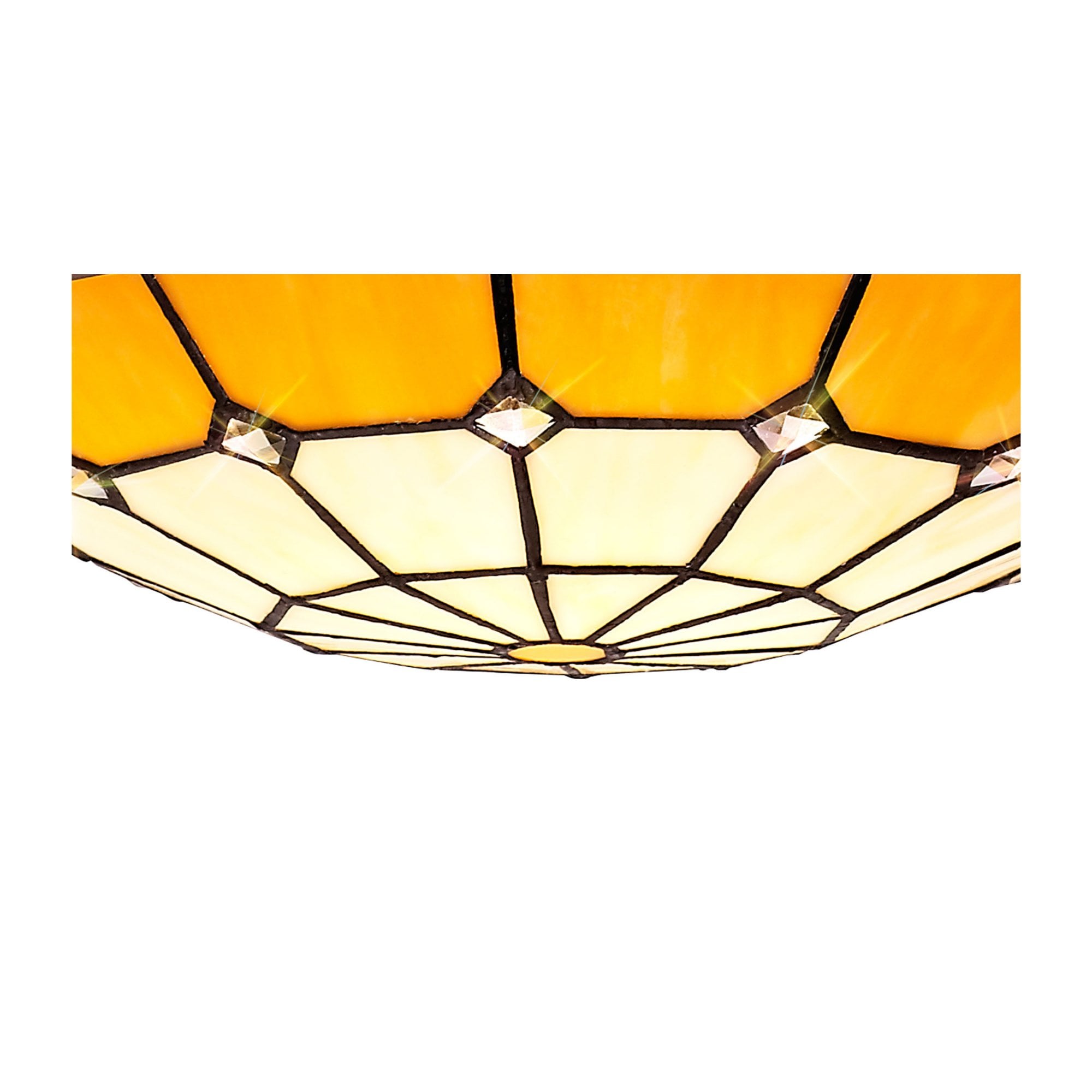 Fabula Althorne Single Pendant - 35cm Tiffany Shade - Beige