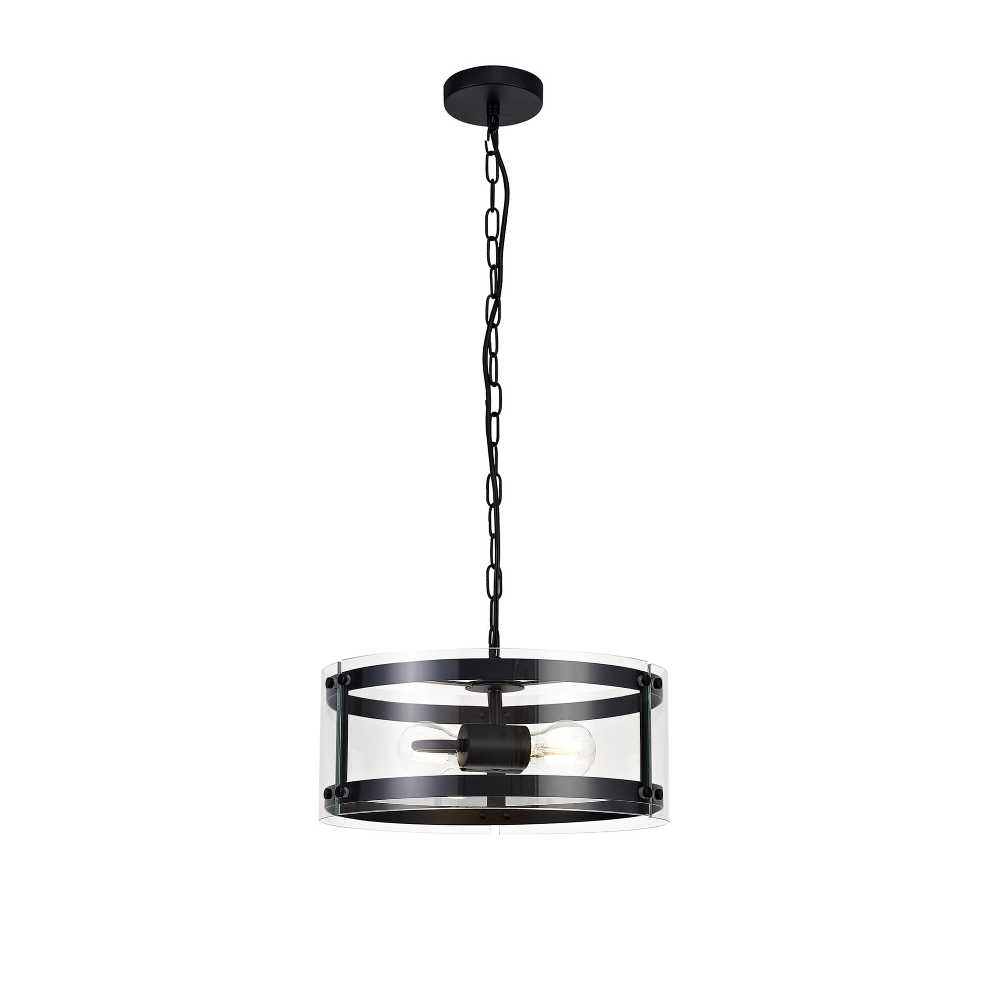 Fabula Regents 2 Light Pendant - Matt Black