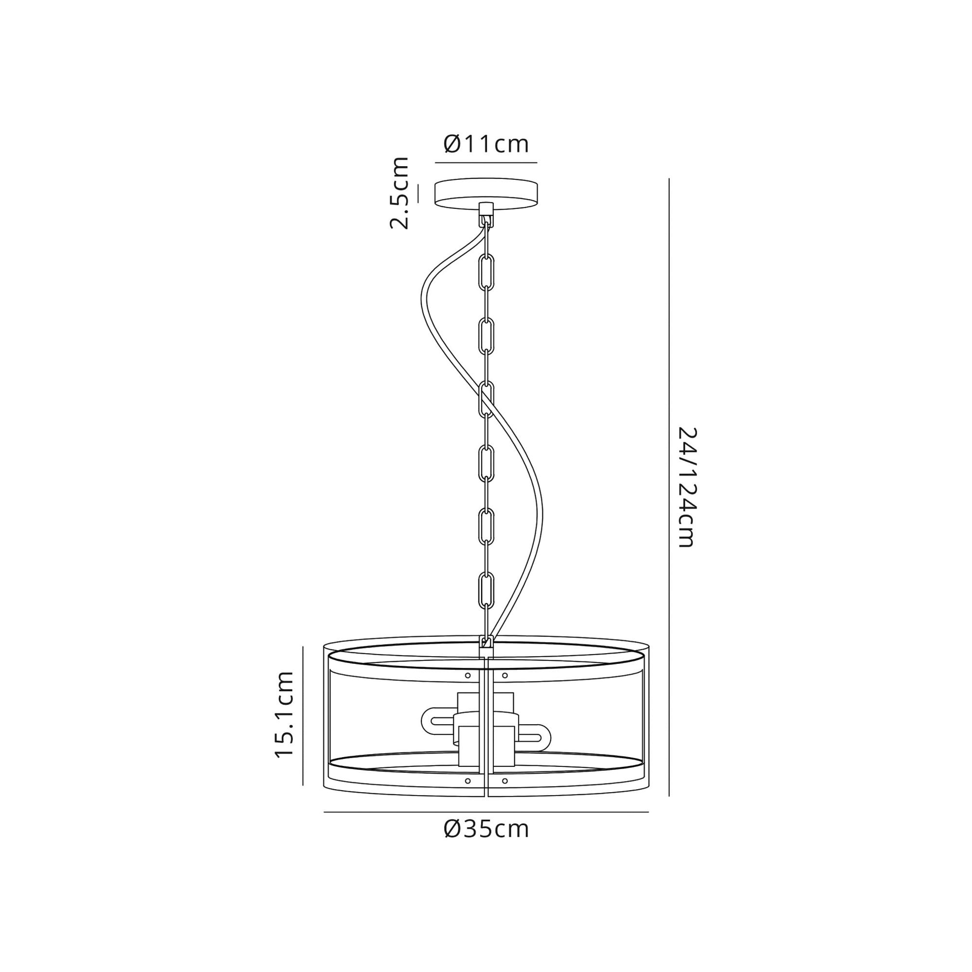 Fabula Regents 2 Light Pendant - Matt Black