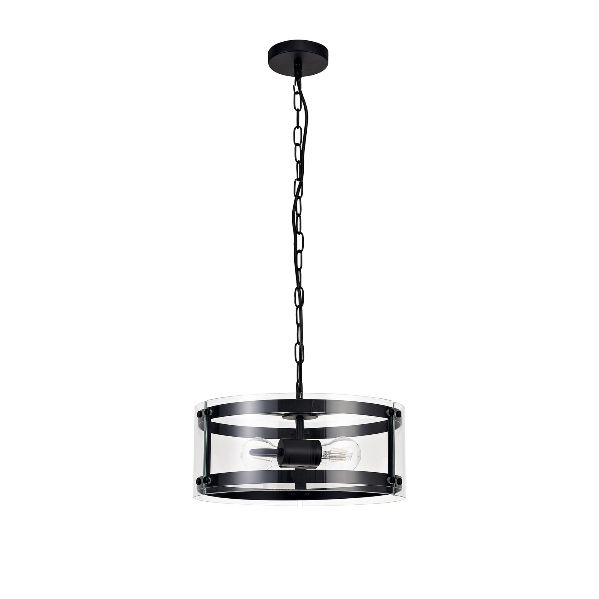 Fabula Regents 2 Light Pendant - Matt Black