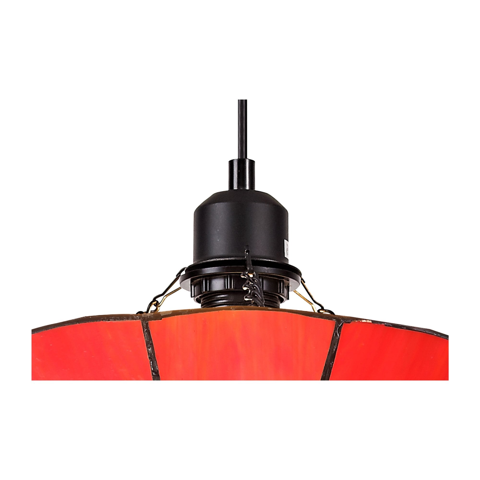 Fabula Althorne Single Pendant - 35cm Tiffany Shade - Red