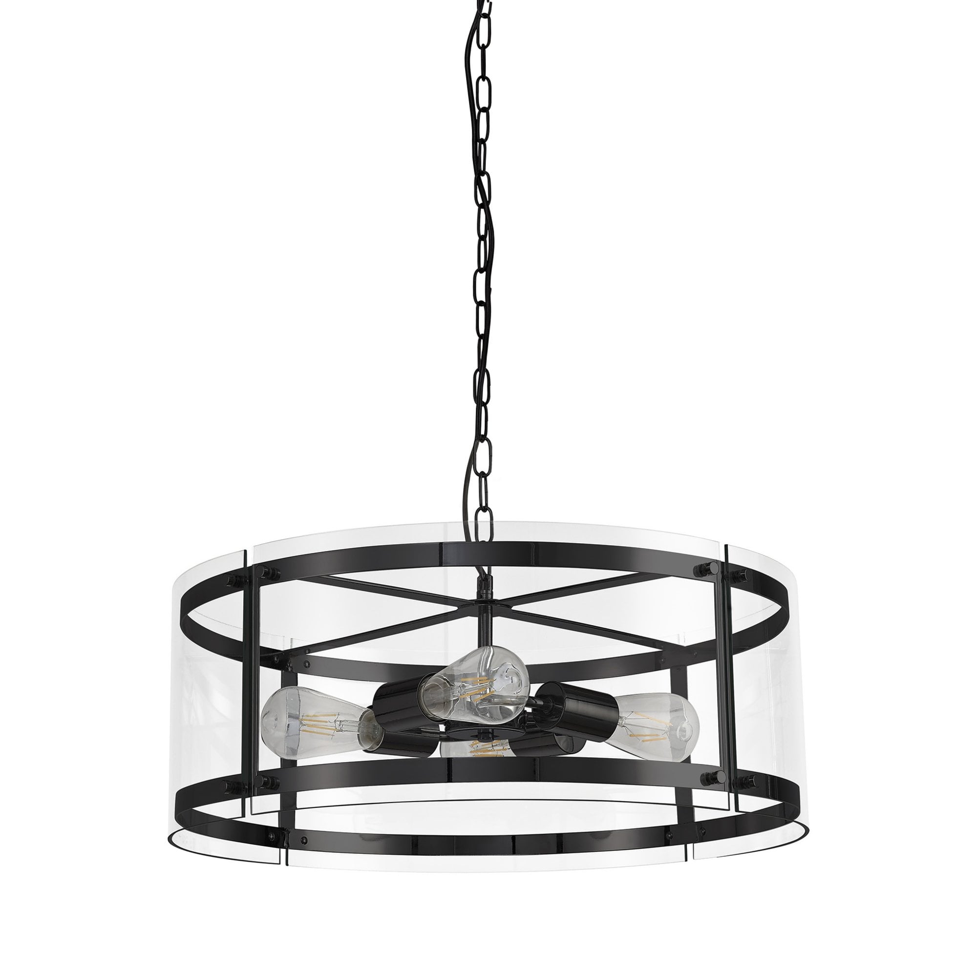 Fabula Regents 4 Light Pendant - Matt Black