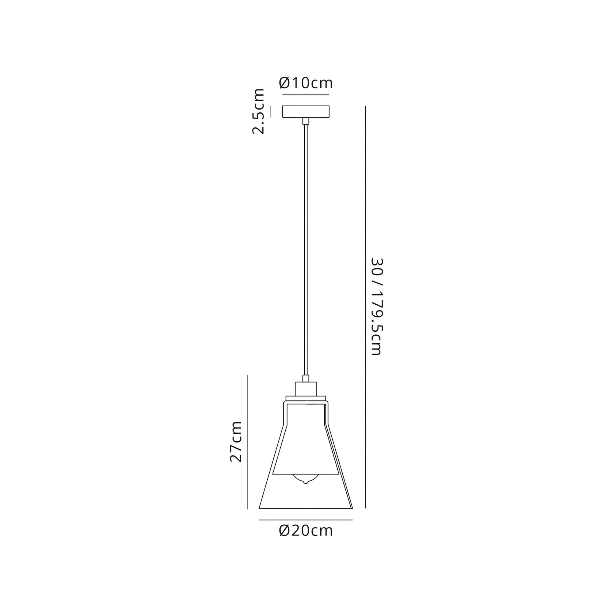Fabula Pentire Single Pendant - Satin Nickel & Clear Glass