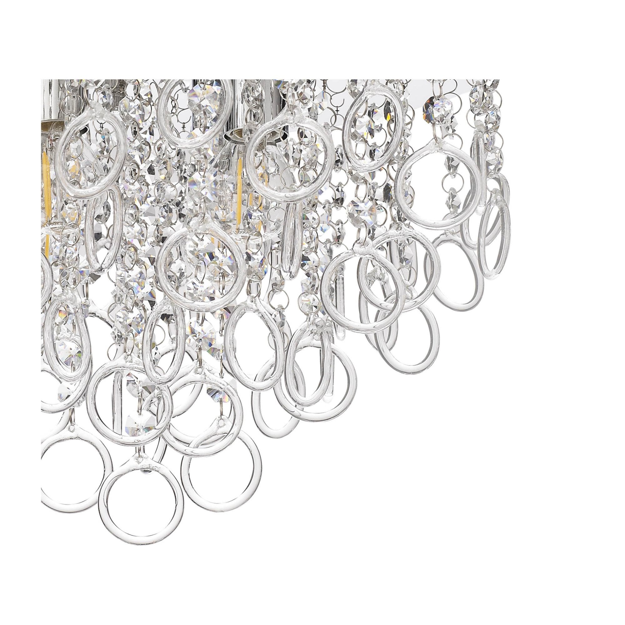 Fabula Mountbatten 4 Light Flush Light - Polished Chrome & Crystal