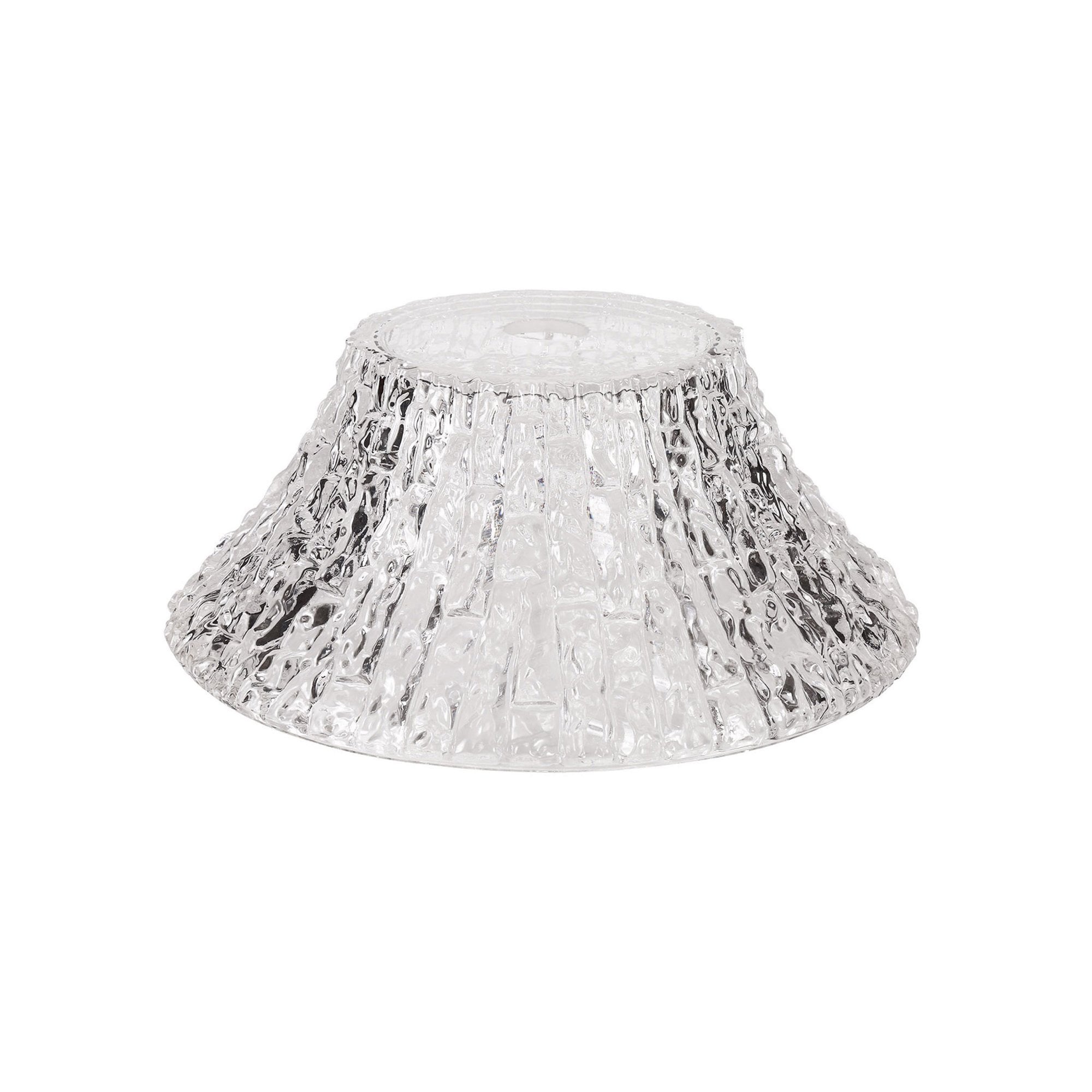 Fabula Epping 38cm Round Shade - Patterned Clear Glass - Shade Only