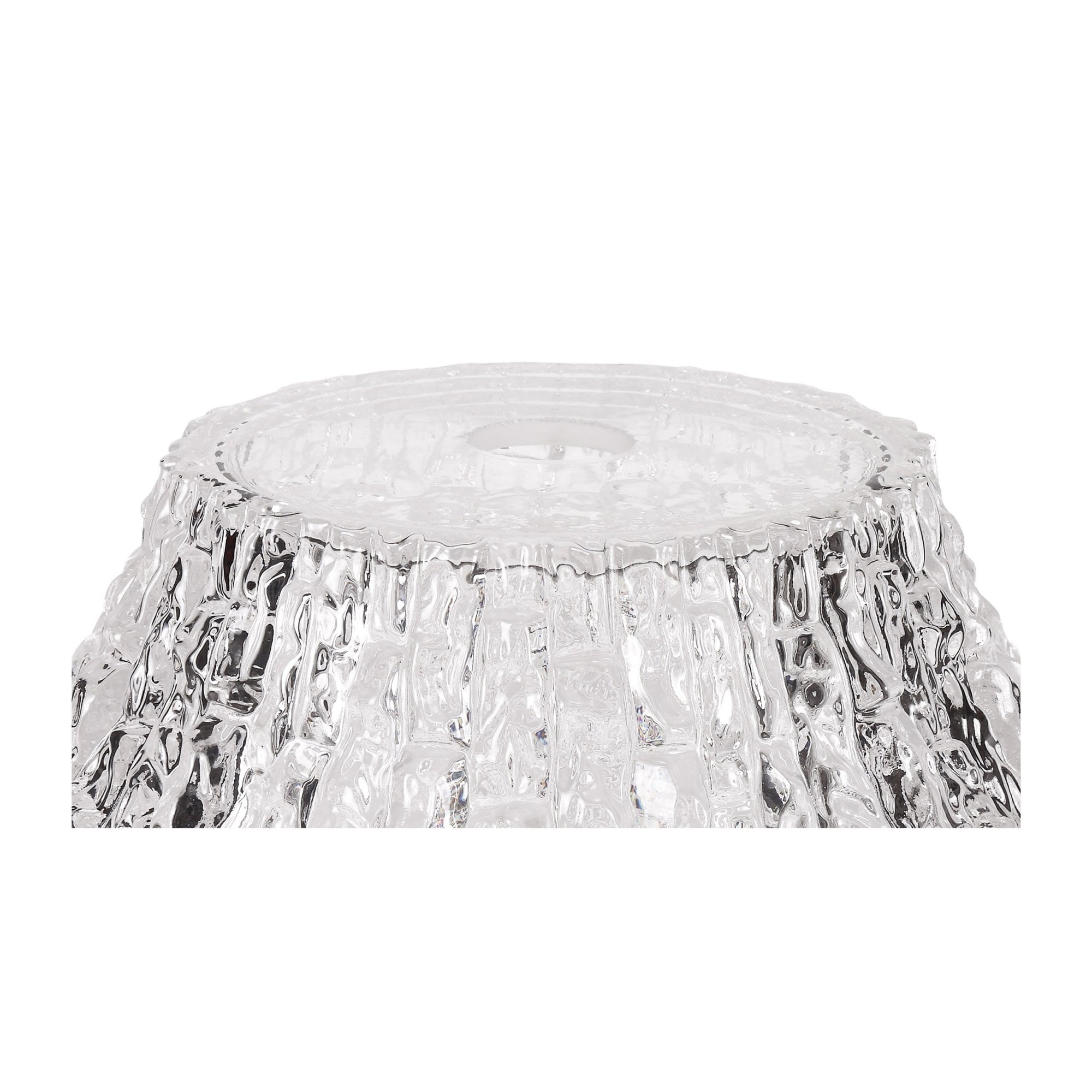 Fabula Epping 38cm Round Shade - Patterned Clear Glass - Shade Only