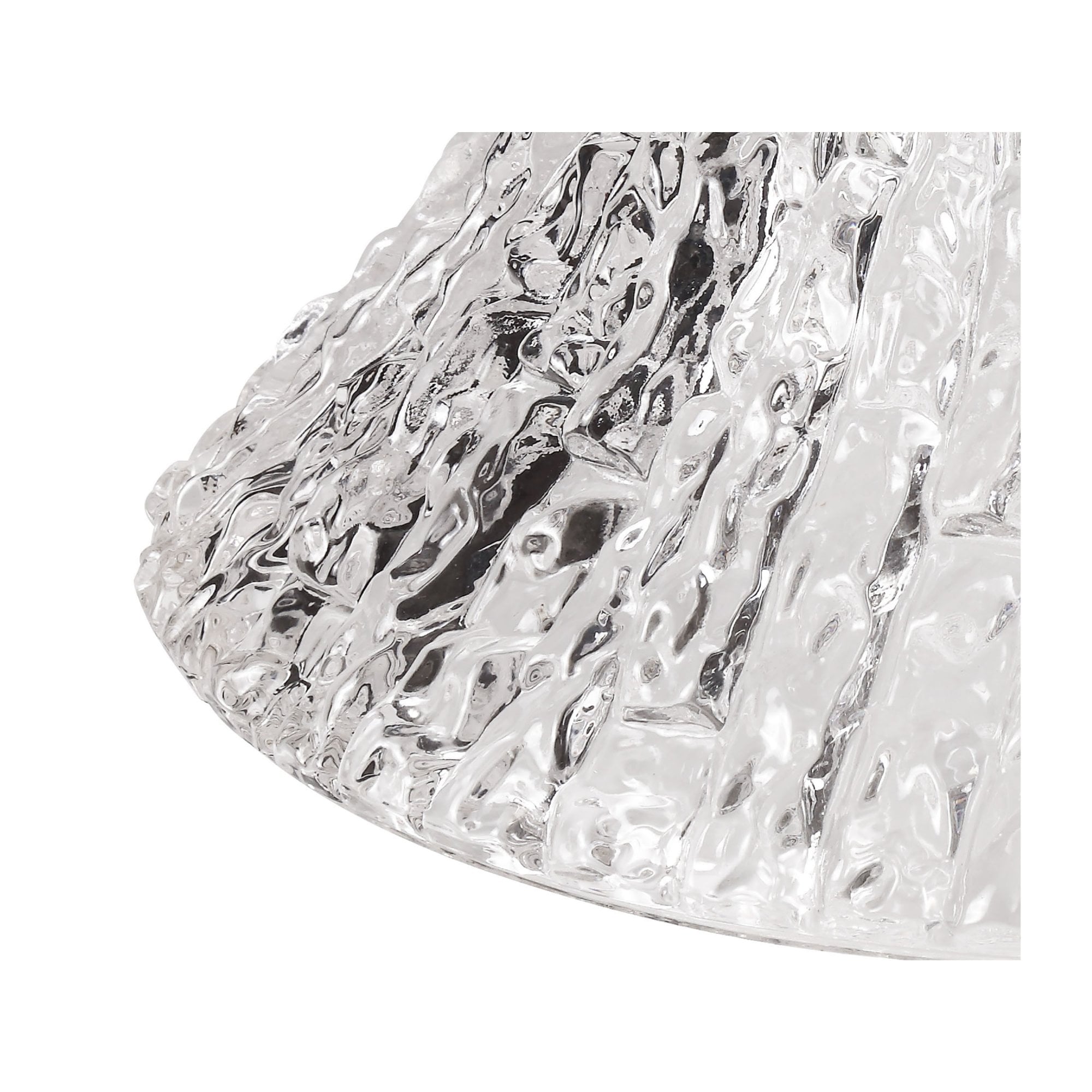 Fabula Epping 38cm Round Shade - Patterned Clear Glass - Shade Only