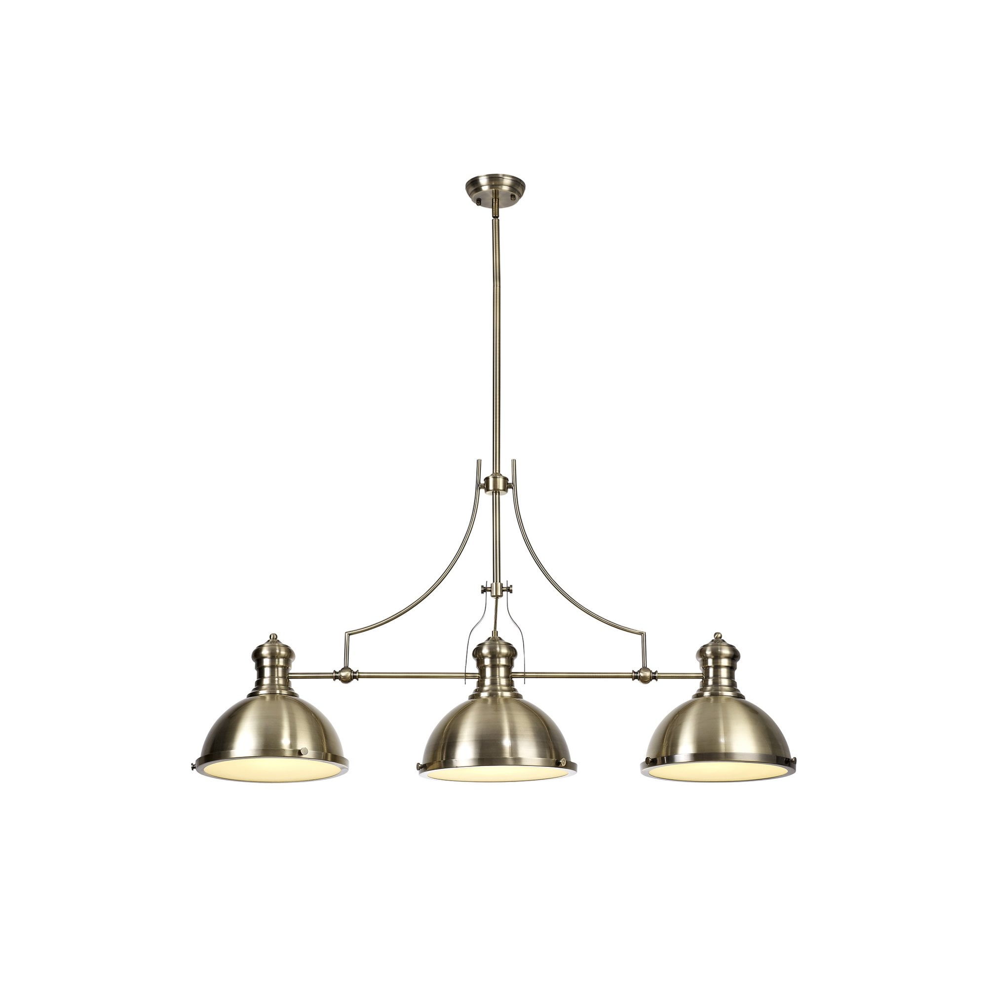 Fabula Epping 3 Light Linear Pendant - Antique Brass