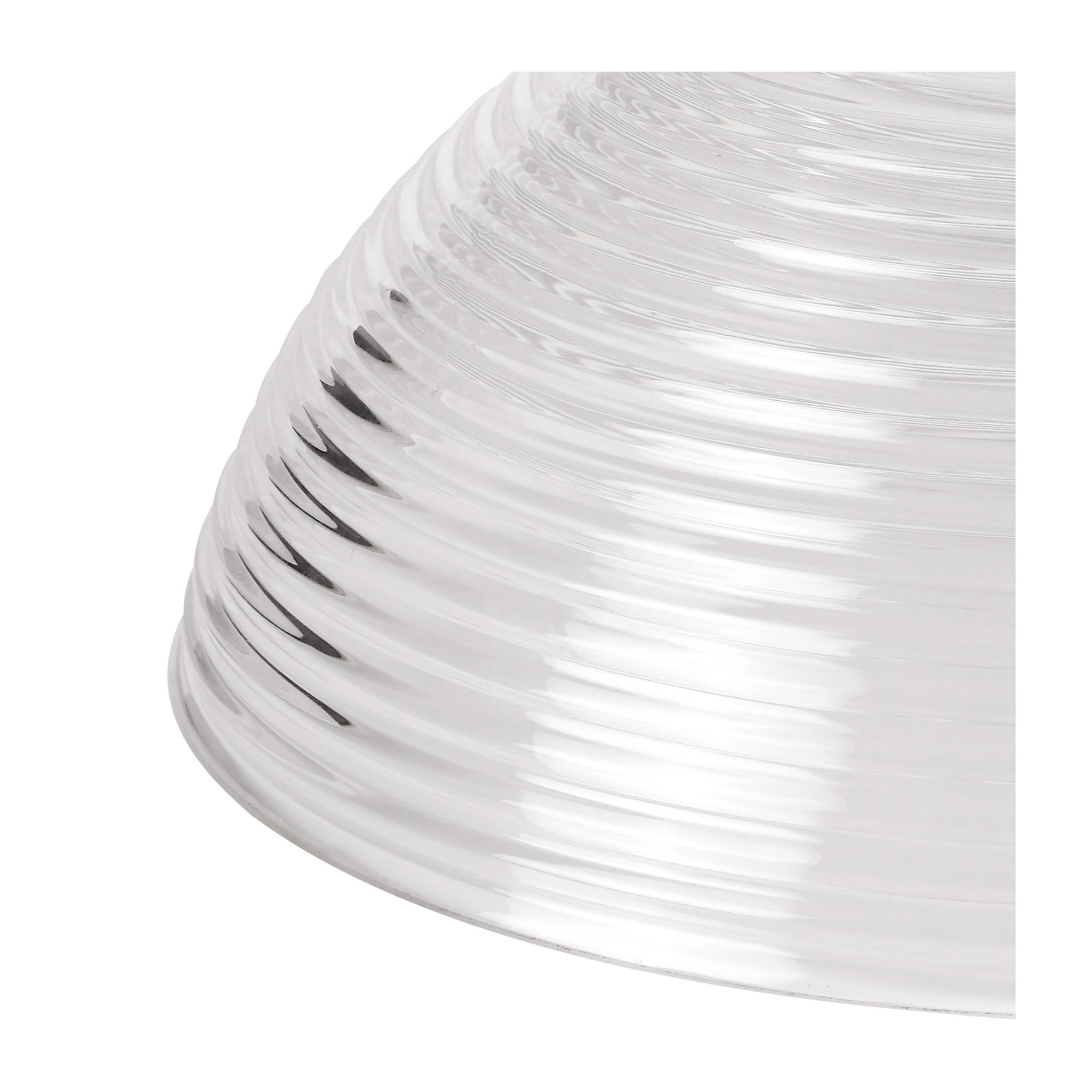 Fabula Epping 33.5cm Round Shade - Prismatic Effect Clear Glass - Shade Only