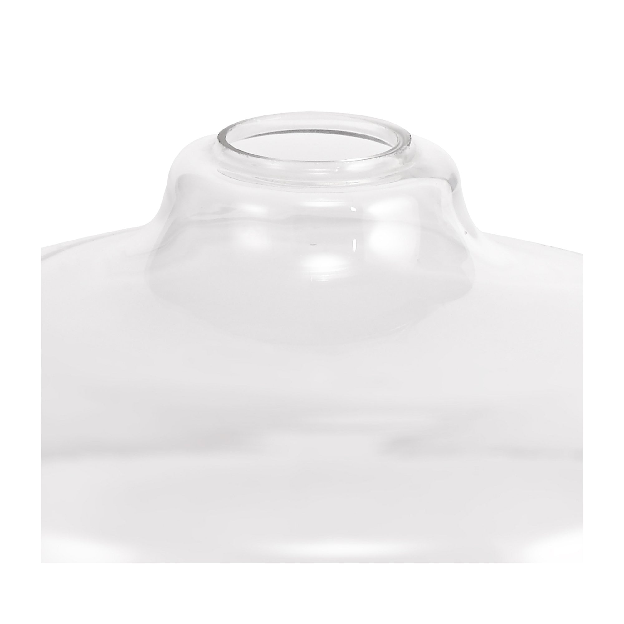 Fabula Epping 30cm Flat Round Shade - Clear Glass - Shade Only