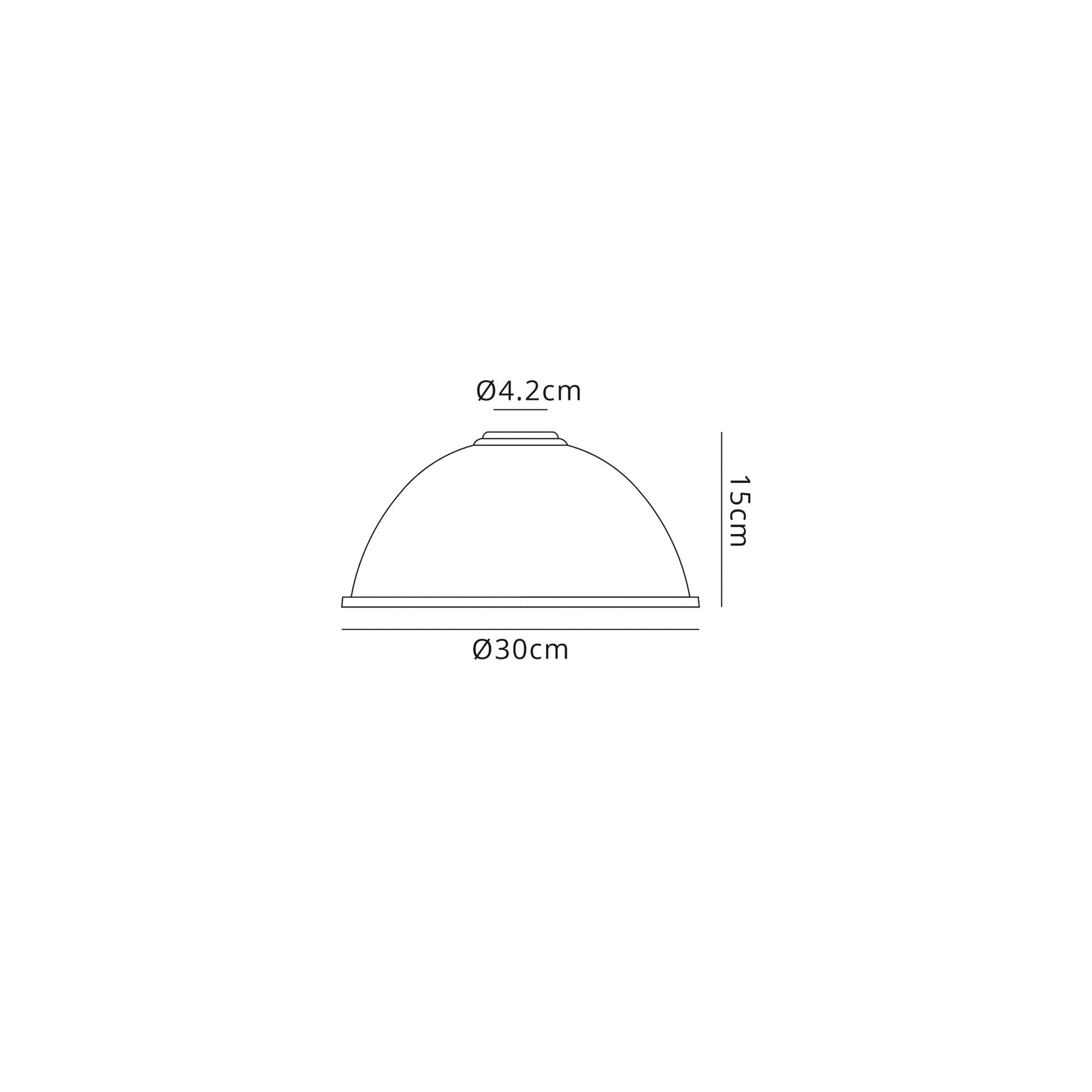 Fabula Epping 30cm Dome Shade - Clear Glass - Shade Only