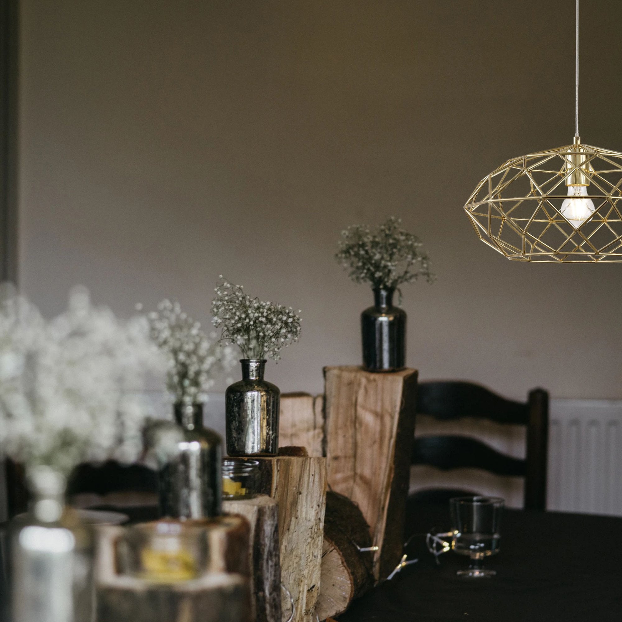 Fabula Cavendish Elliptical Sphere Pendant - Polished Brass