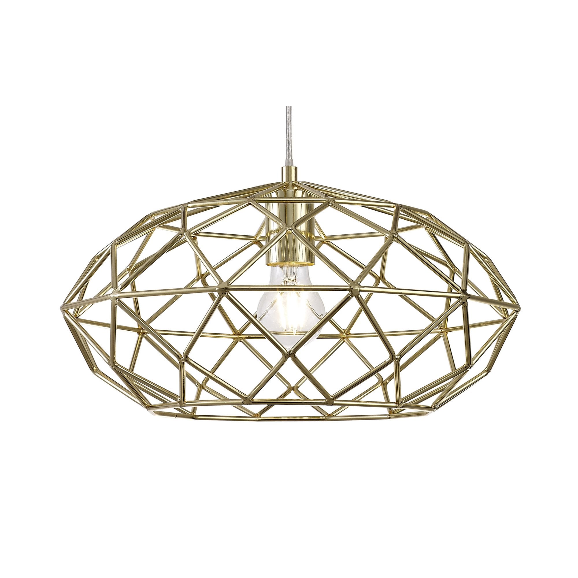 Fabula Cavendish Elliptical Sphere Pendant - Polished Brass