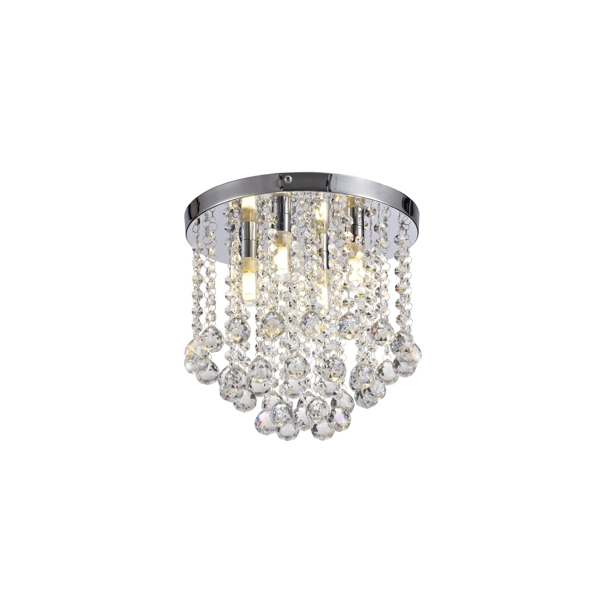 Fabula Valance 4 Light Flush Light - Polished Chrome & Crystal - IP44