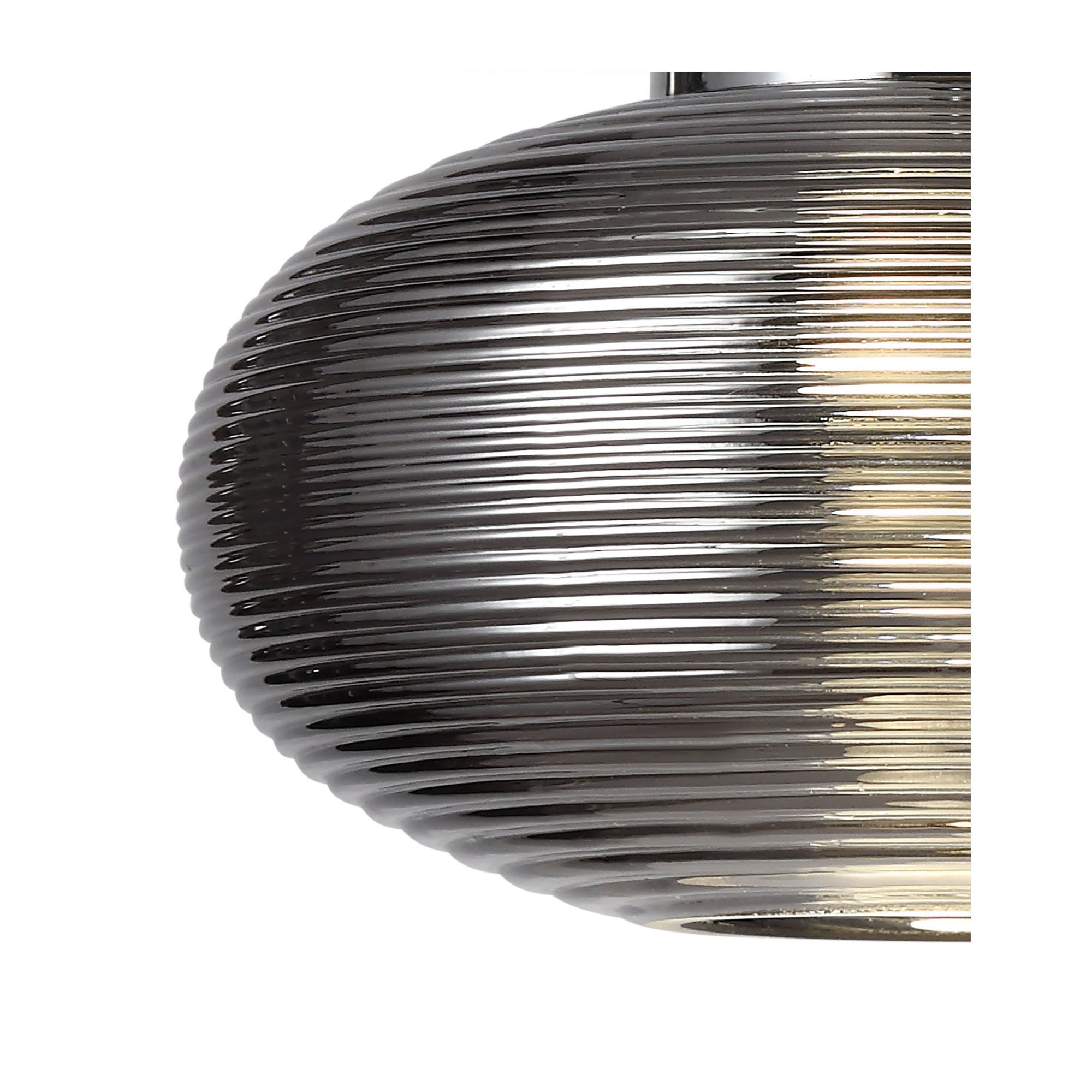 Fabula Ripley LED Wall Lamp - Polished Chrome & Smoked Glass