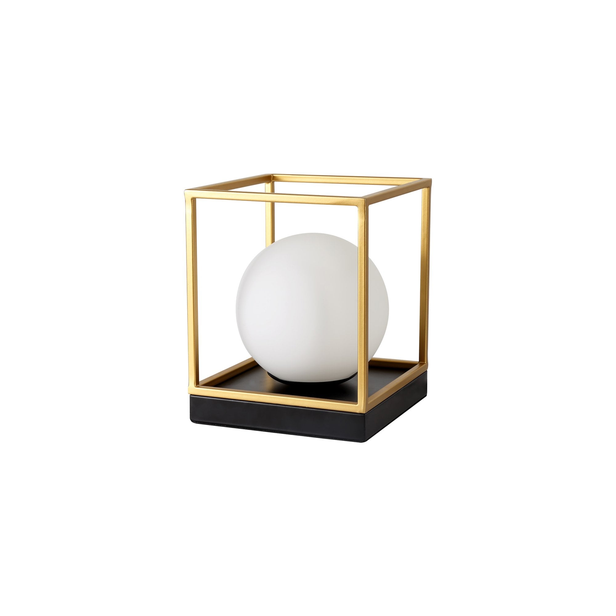 Fabula Newbury Single Table Lamp - Matt Black & Painted Gold