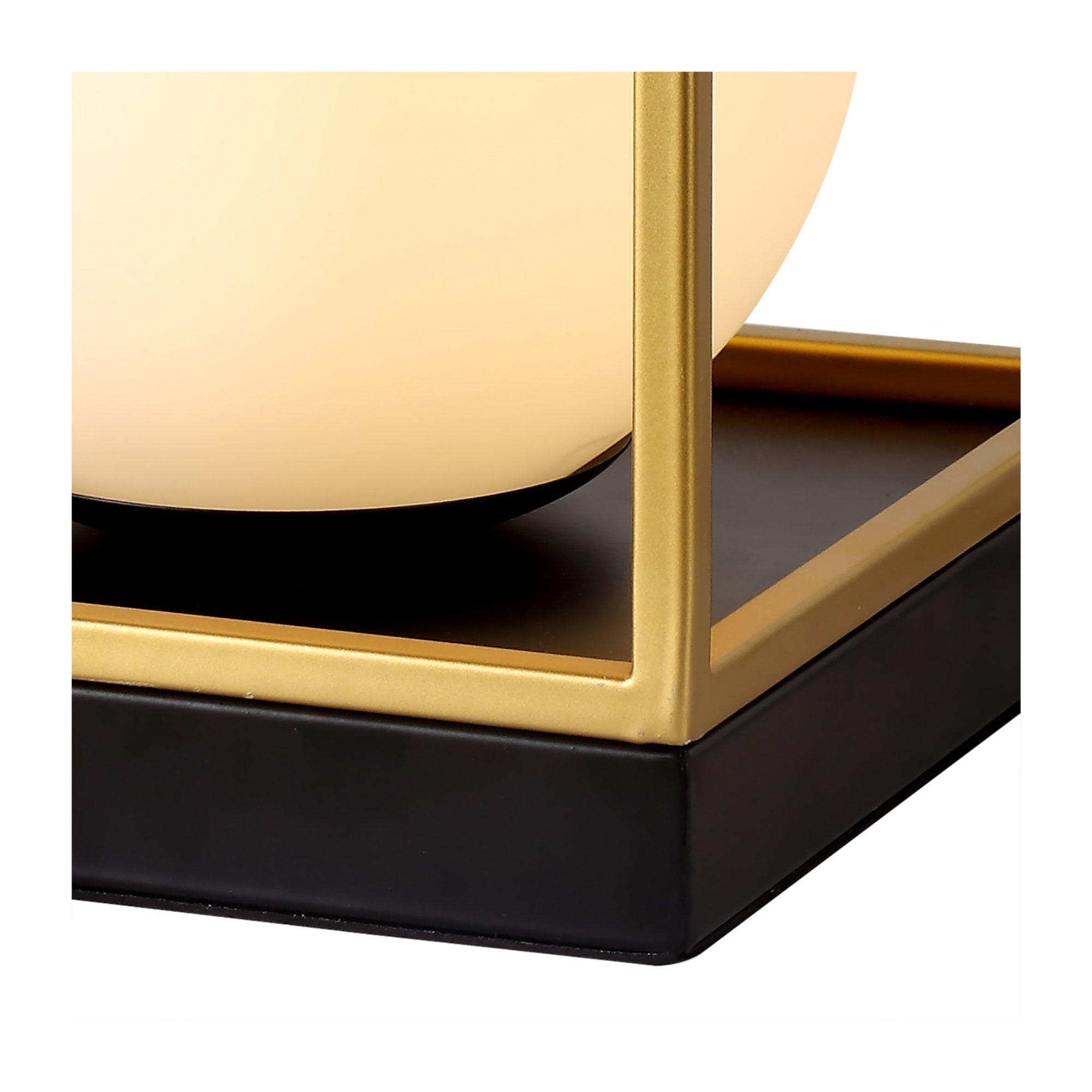 Fabula Newbury Single Table Lamp - Matt Black & Painted Gold