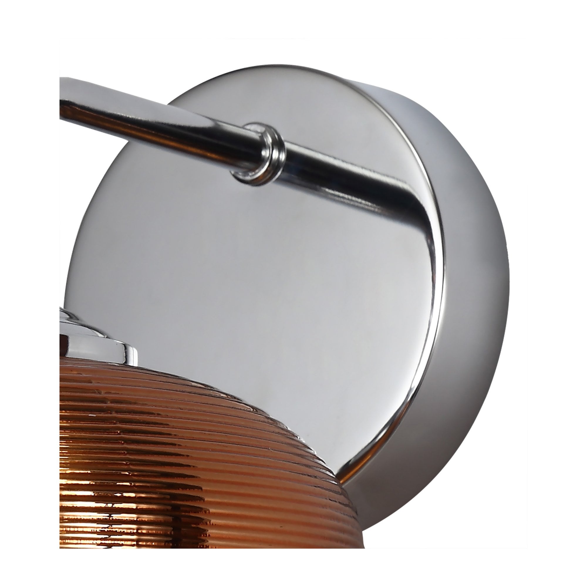 Fabula Ripley LED Wall Lamp - Polished Chrome & Copper Glass