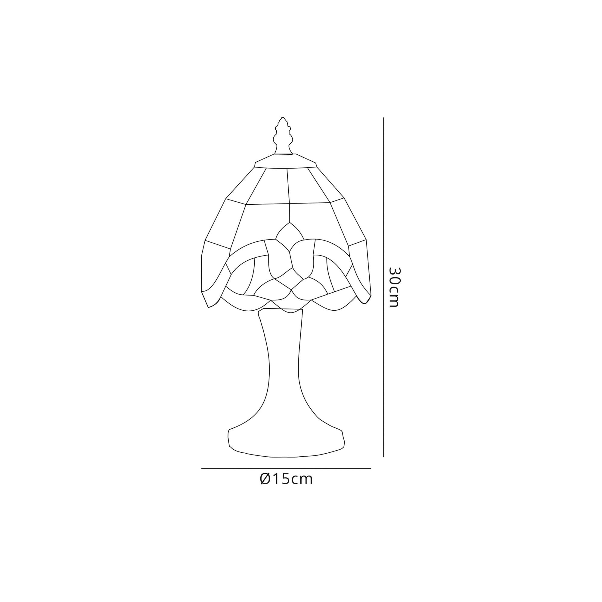 Fabula Wellington Tiffany Table Lamp - Cream & Amber
