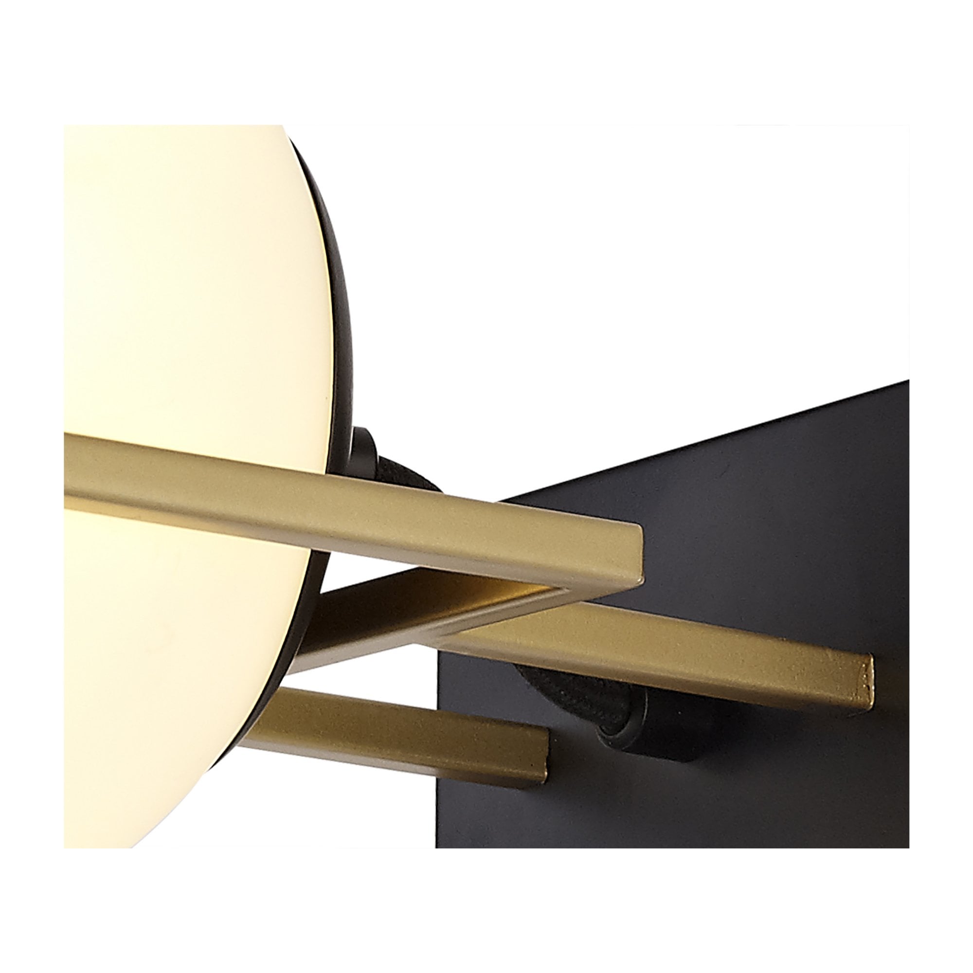 Fabula Newbury Single Wall Lamp - Matt Black & Polished Gold