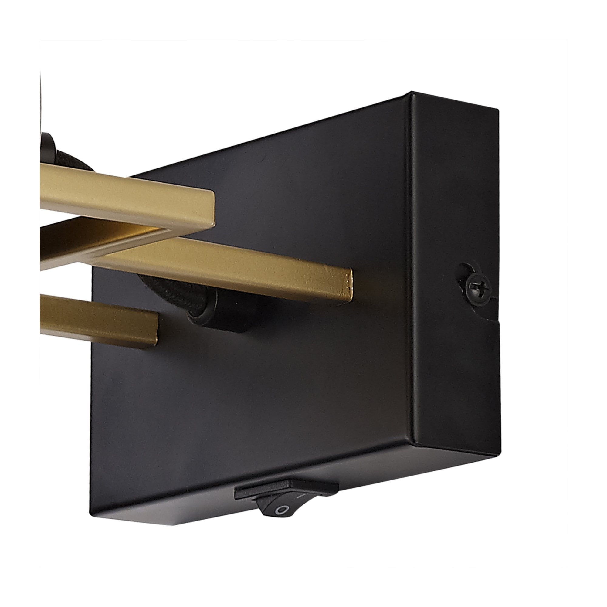 Fabula Newbury Single Wall Lamp - Matt Black & Polished Gold