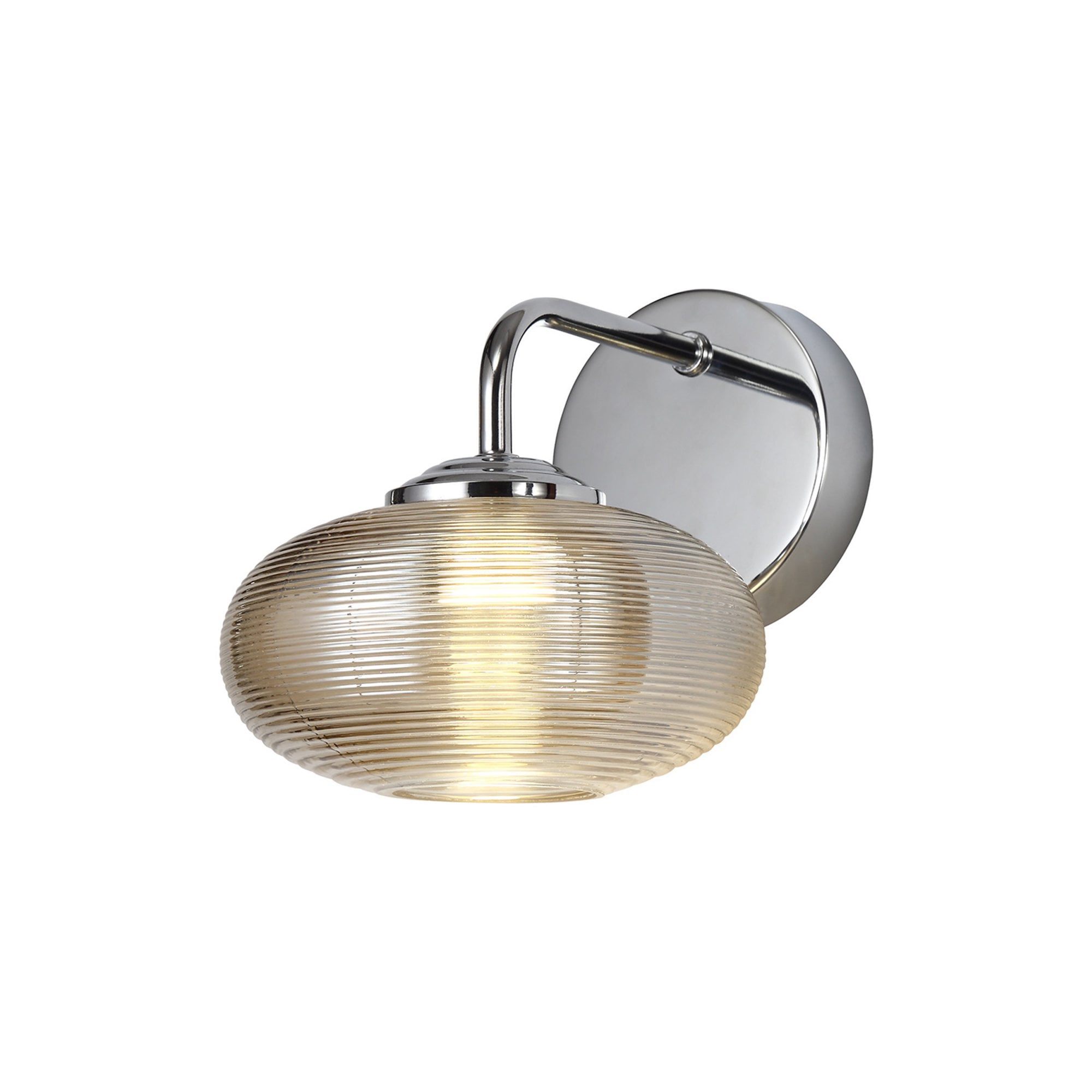 Fabula Ripley LED Wall Lamp - Polished Chrome & Champagne Glass