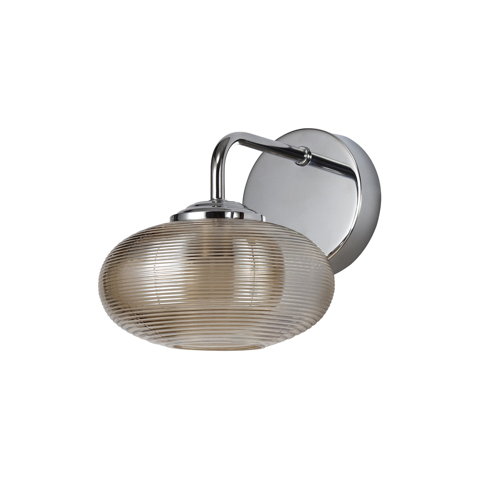 Fabula Ripley LED Wall Lamp - Polished Chrome & Champagne Glass
