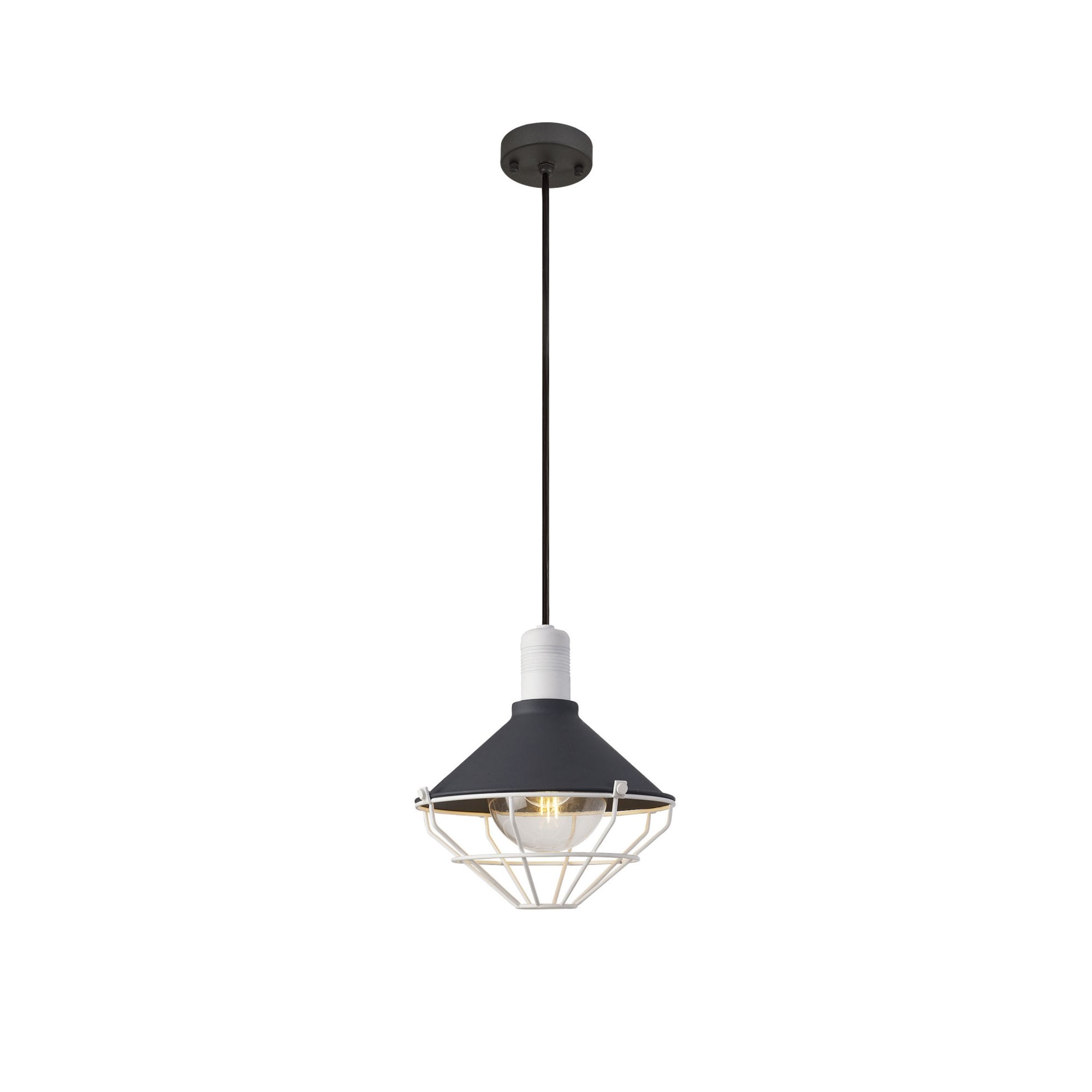 Fabula Maybury Single Pendant - Anthracite & Matt White - IP65