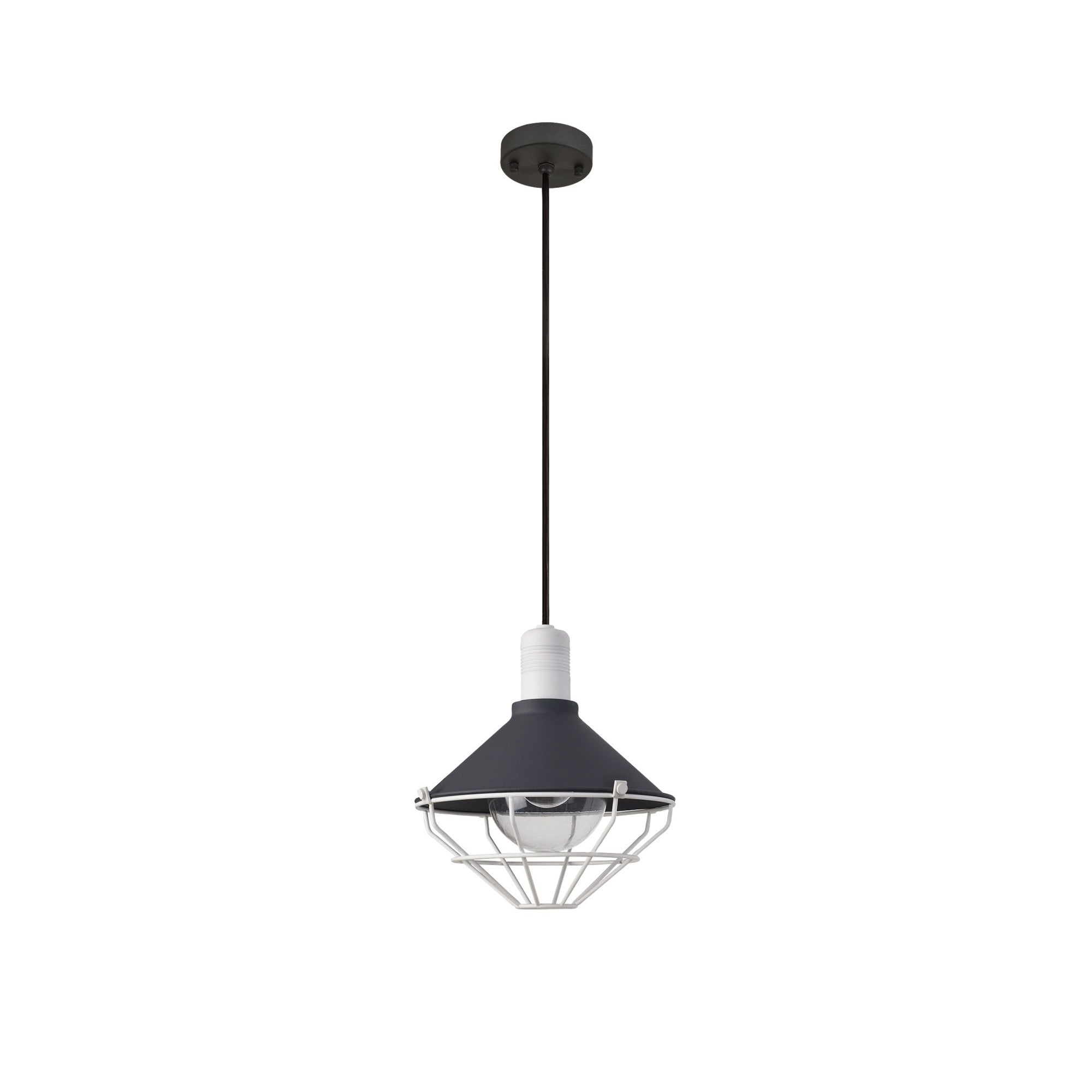 Fabula Maybury Single Pendant - Anthracite & Matt White - IP65